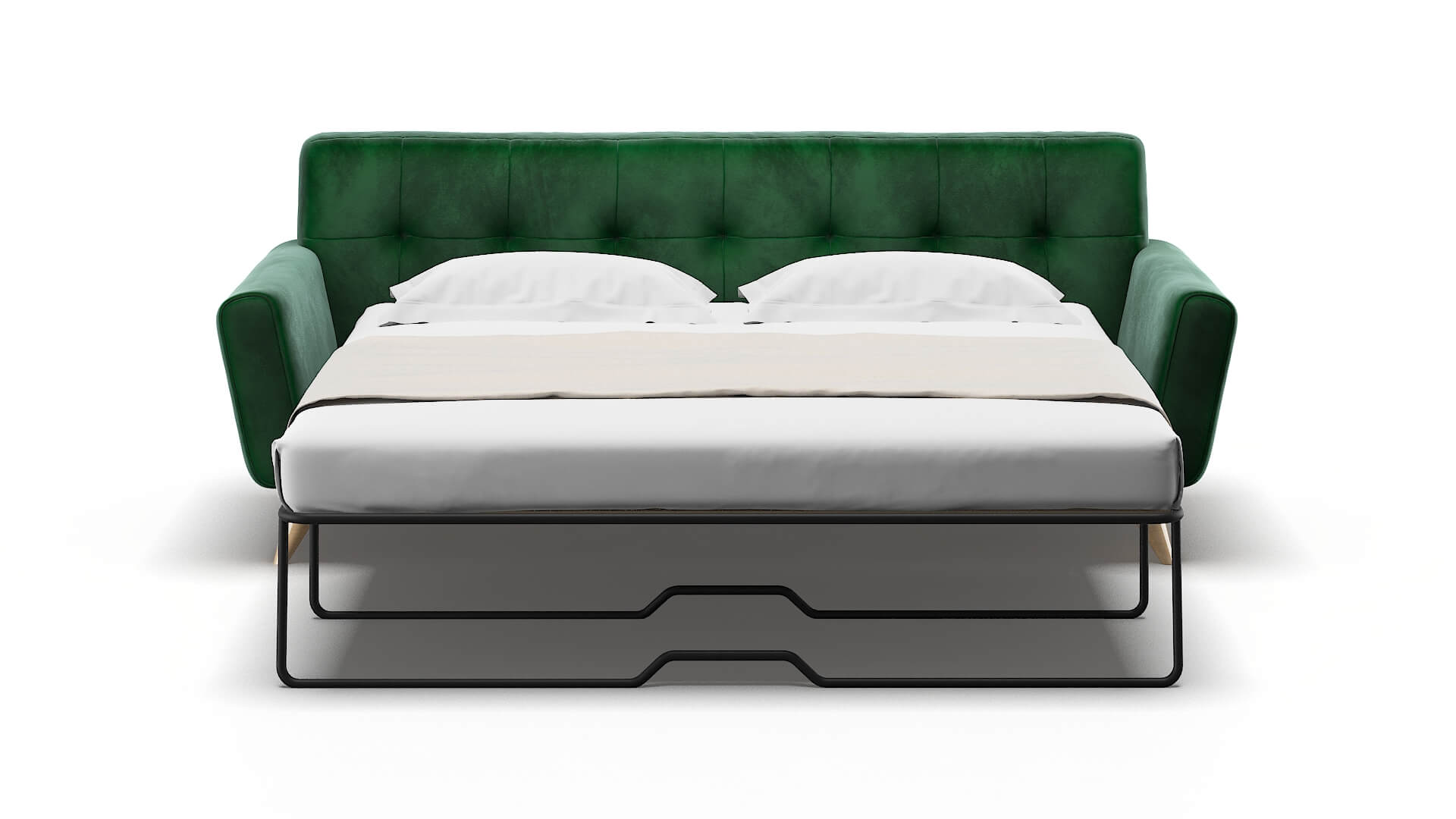 Brussels Royale Evergreen Sofa Sleeper Espresso legs 1