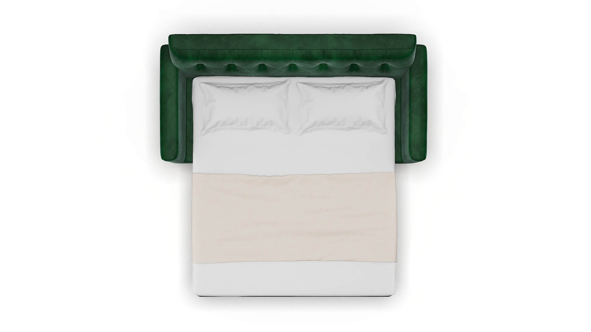 Brussels Royale Evergreen Sofa Sleeper Espresso legs 3