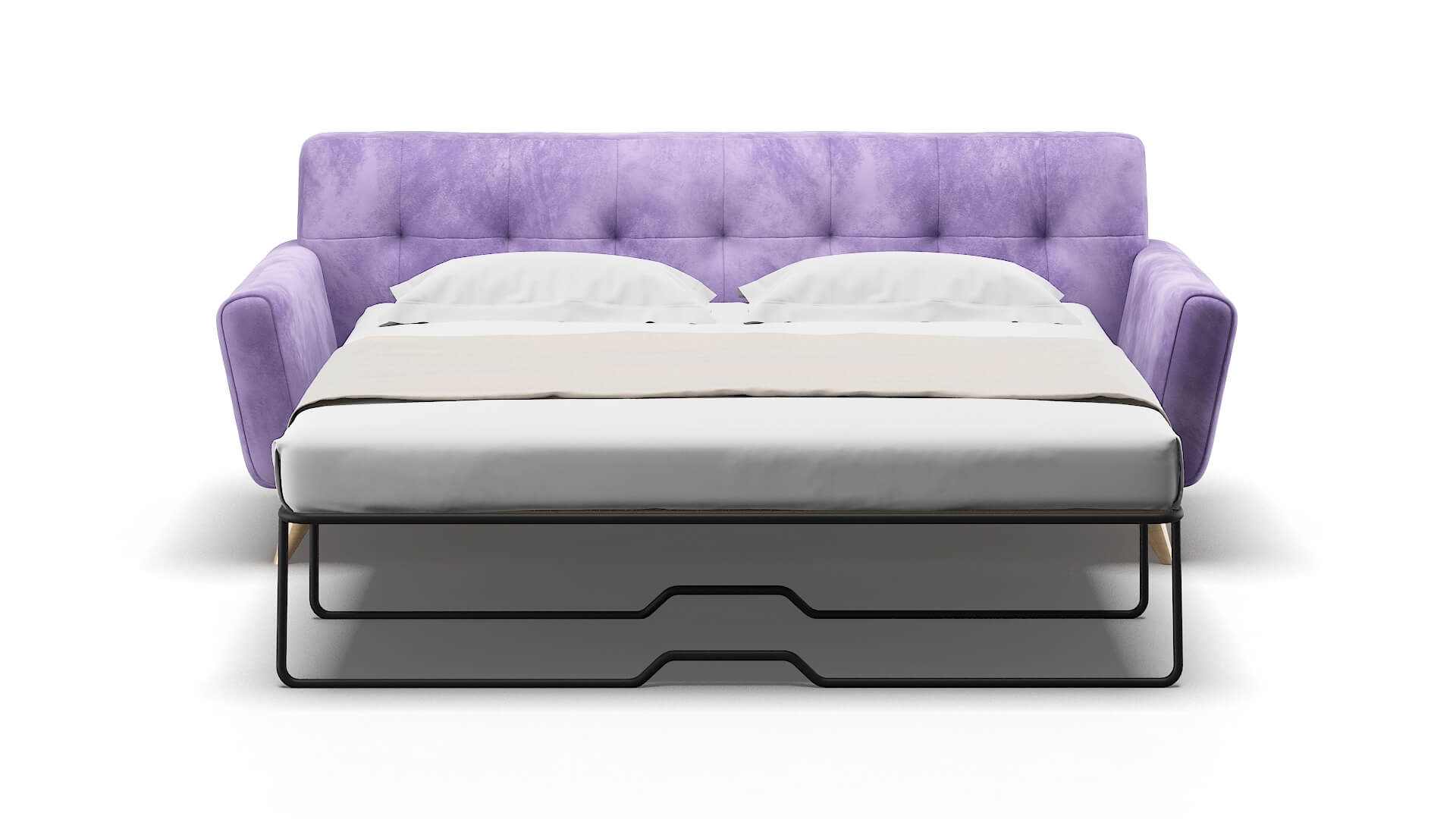 Brussels Royale Lavender Sofa Sleeper Espresso legs 1