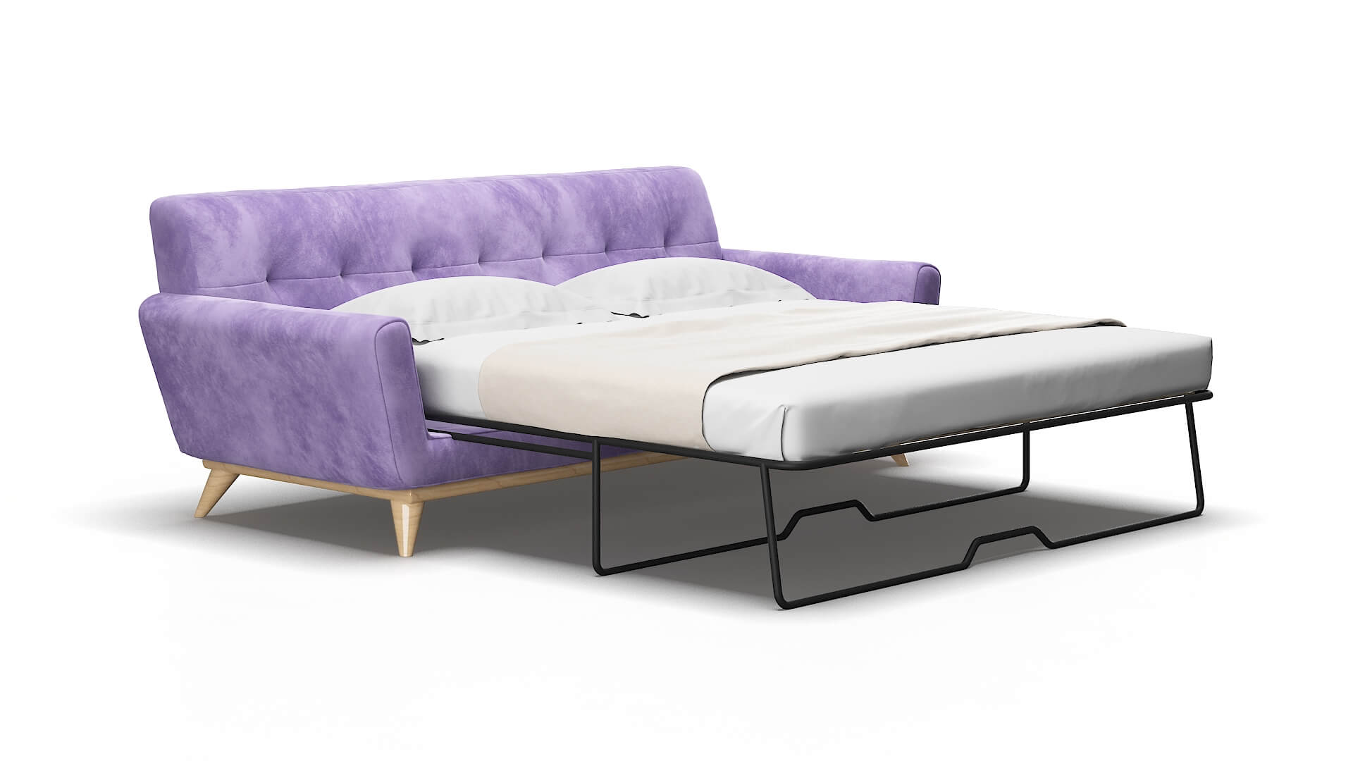 Brussels Royale lavender Sofa sleeper Espresso Legs  2