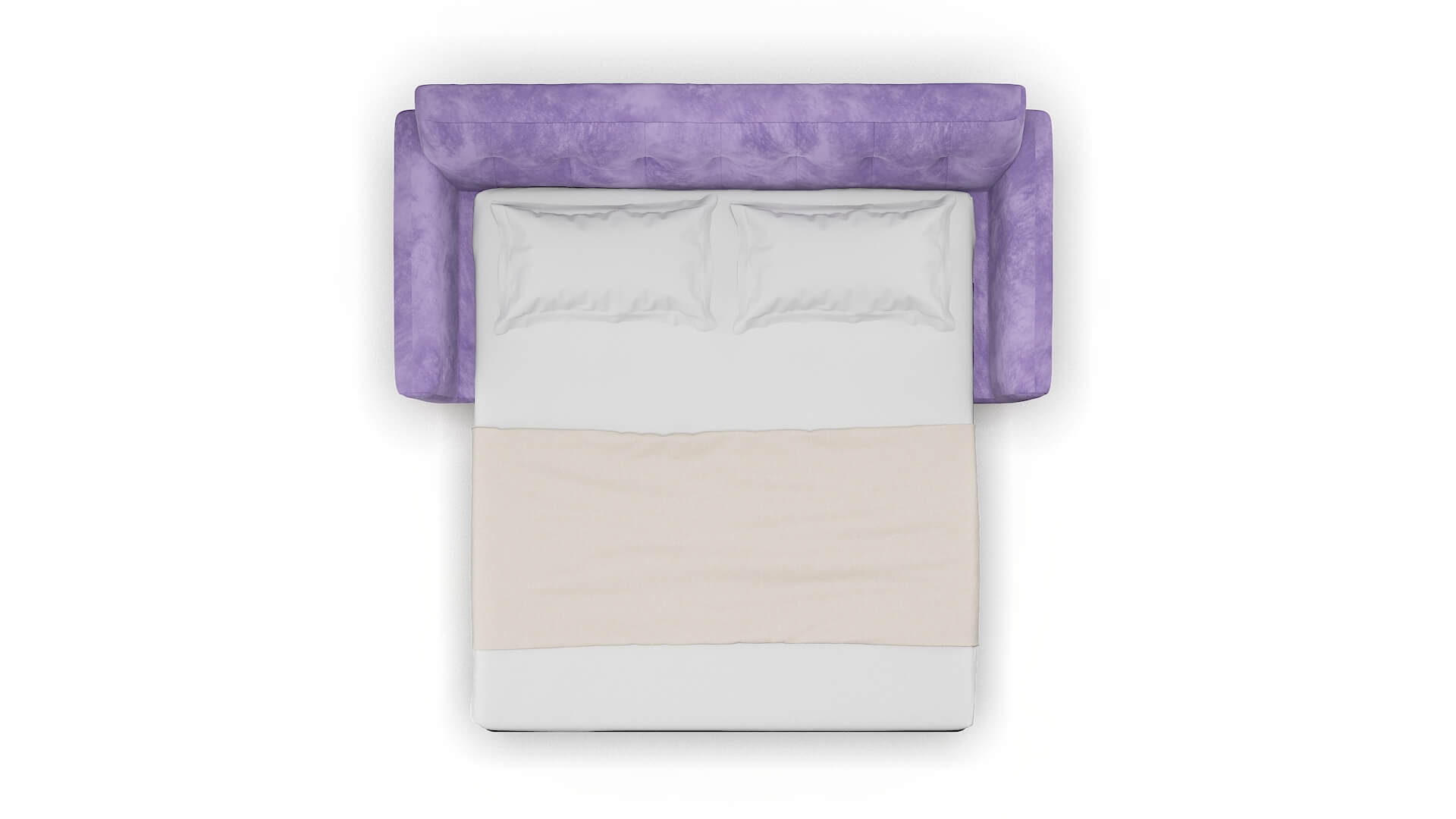 Brussels Royale Lavender Sofa Sleeper Espresso legs 3