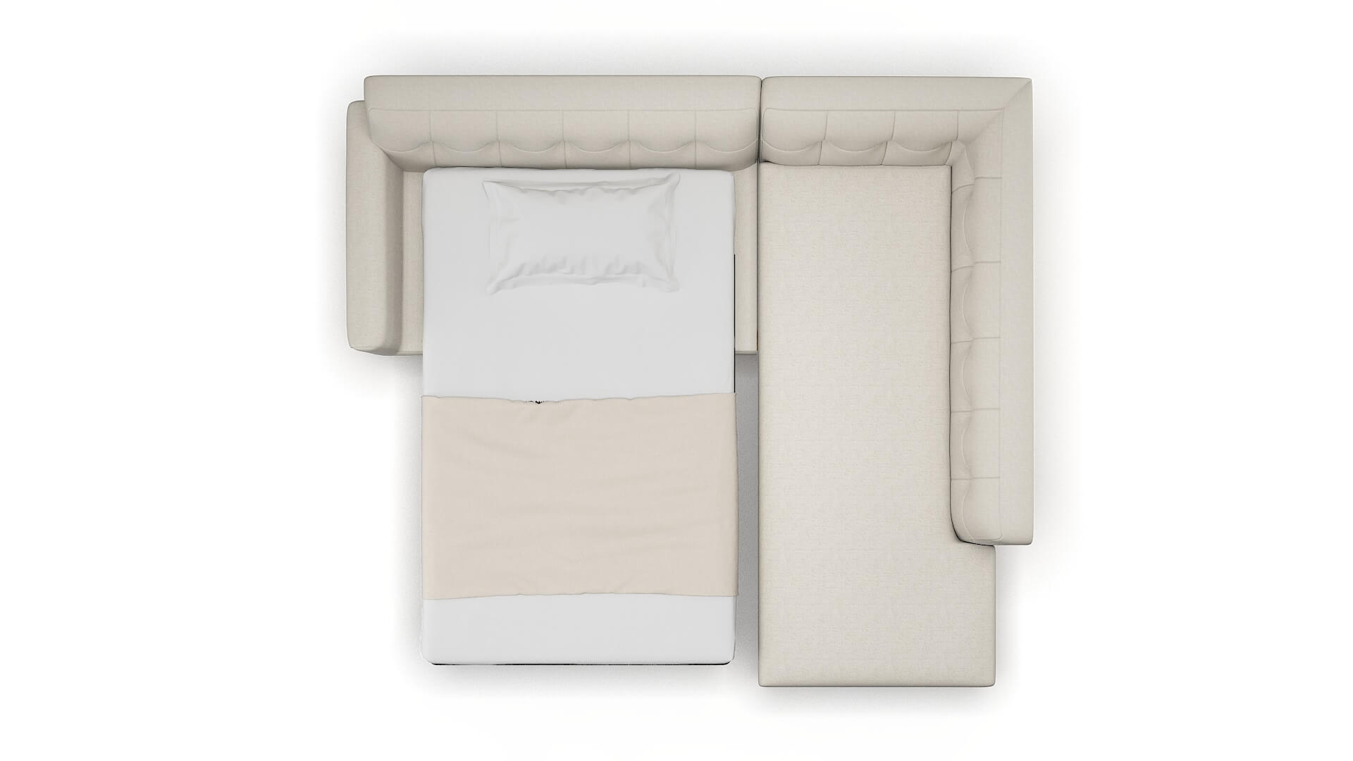 Brussels Sasha Linen Panel Sleeper Espresso legs 3