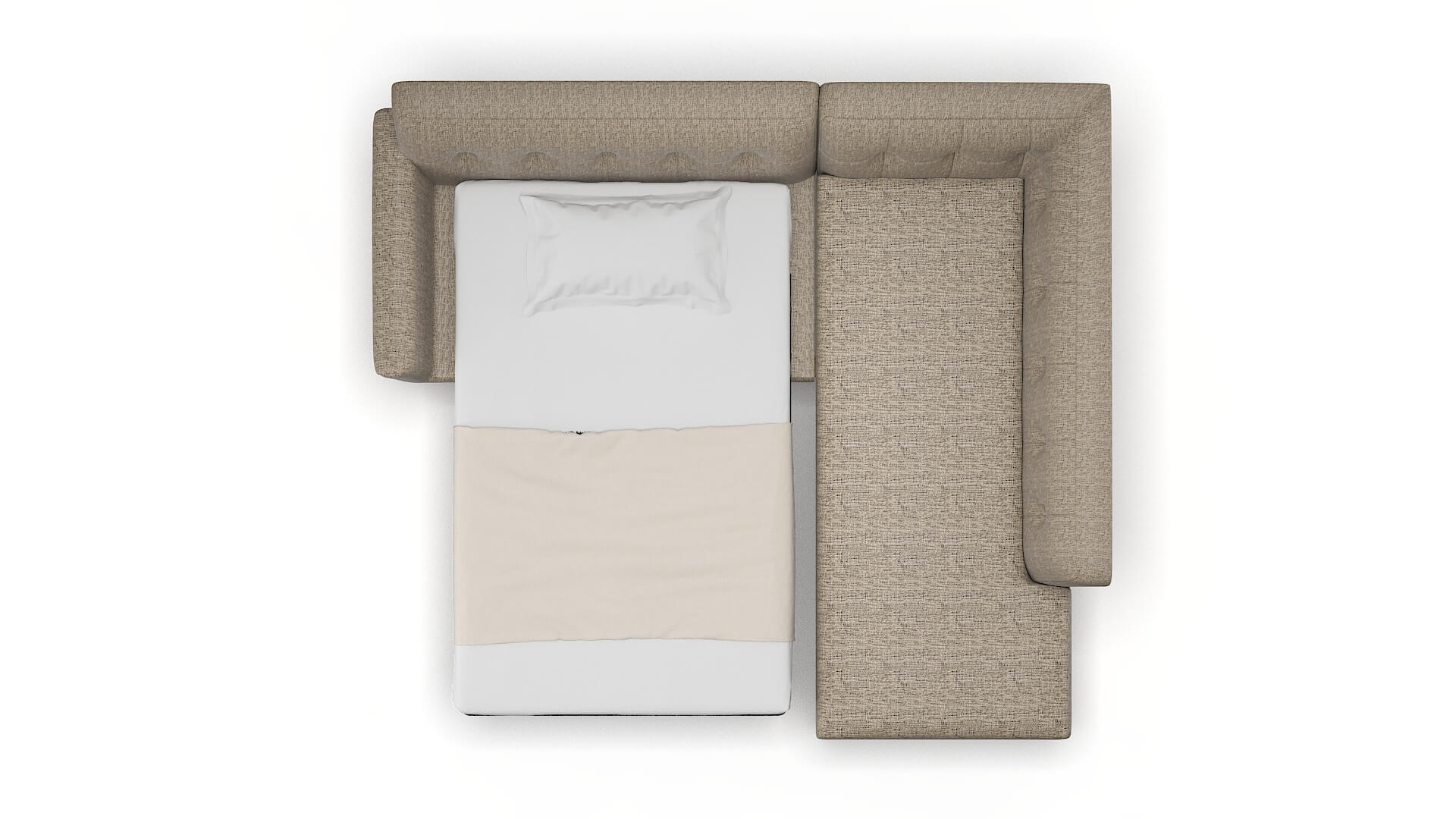 Brussels Solifestyle 51 Panel Sleeper Espresso legs 3