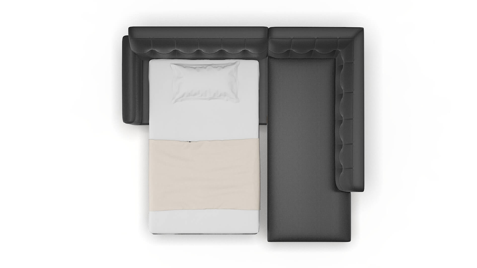 Brussels Sosoftness 54 Panel Sleeper Espresso legs 3