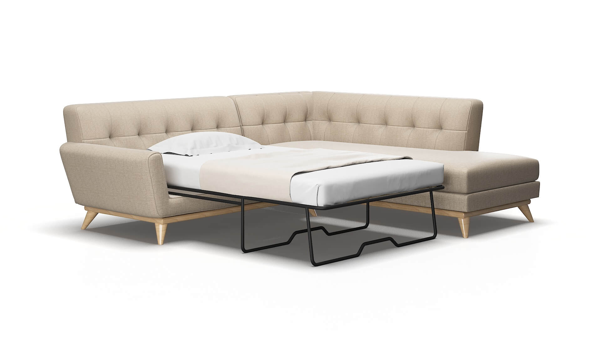 Brussels Sosoftness 74 Panel Sleeper Espresso legs 2