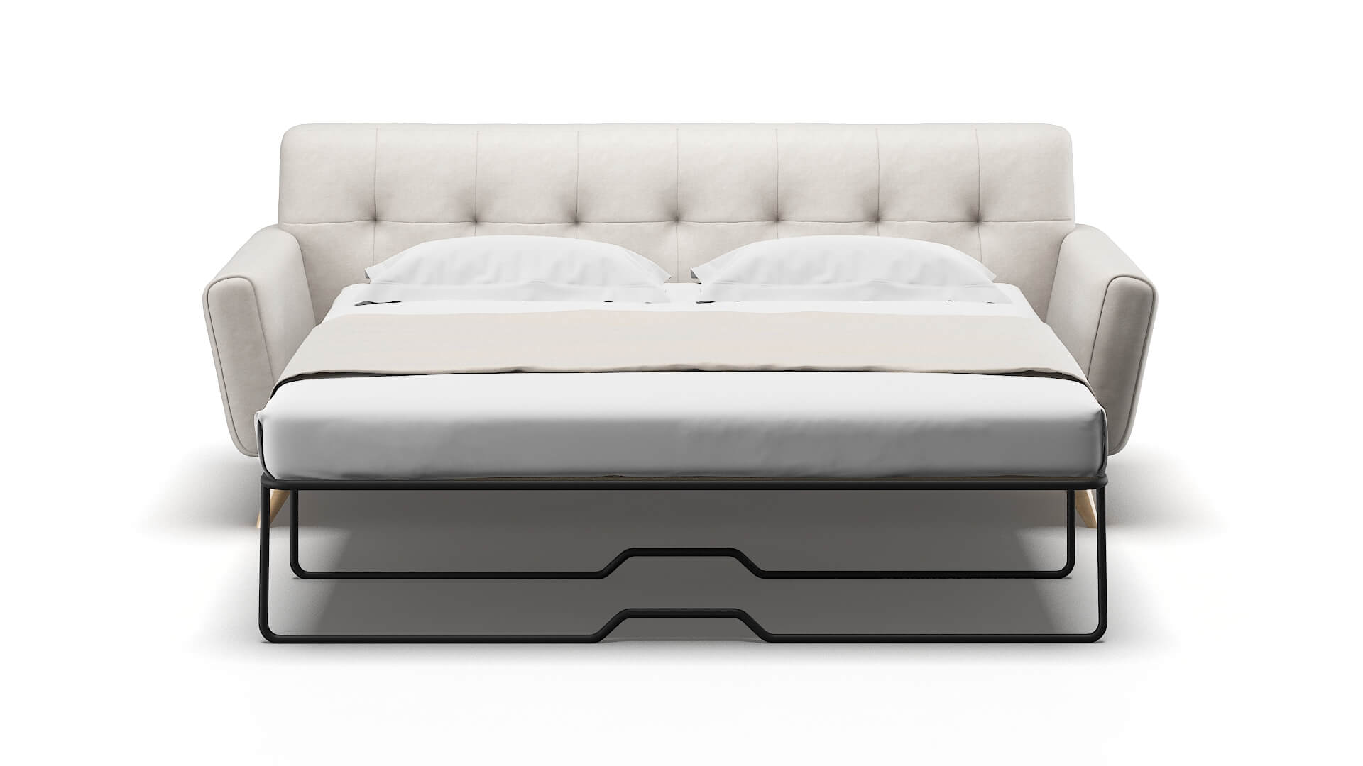 Brussels Suave Dove Sofa Sleeper Espresso legs 1