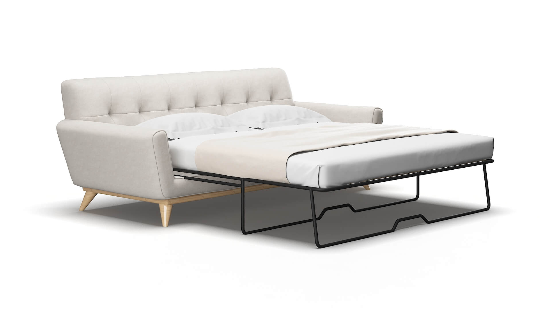 Brussels Suave Dove Sofa Sleeper Espresso legs 2
