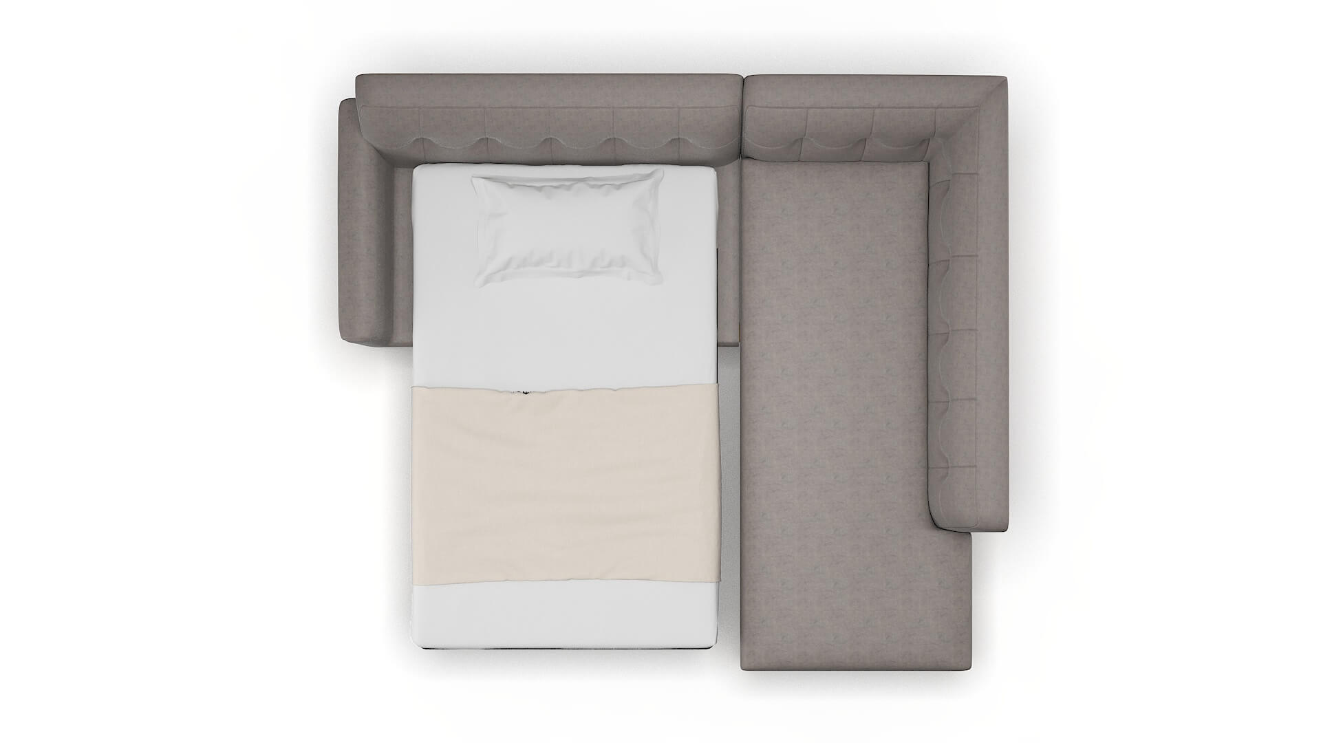 Brussels Suave Slate Panel Sleeper Espresso legs 3