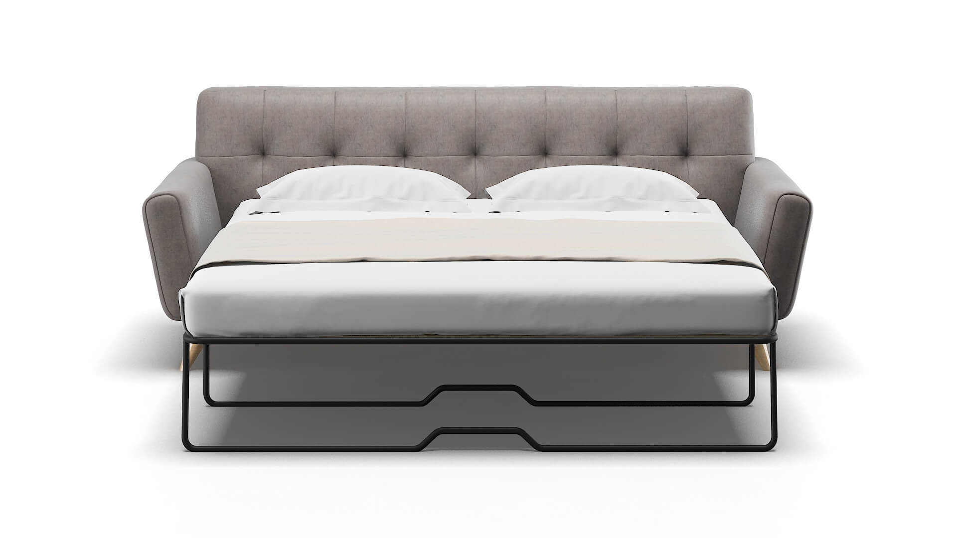 Brussels Suave Slate Sofa Sleeper Espresso legs 1