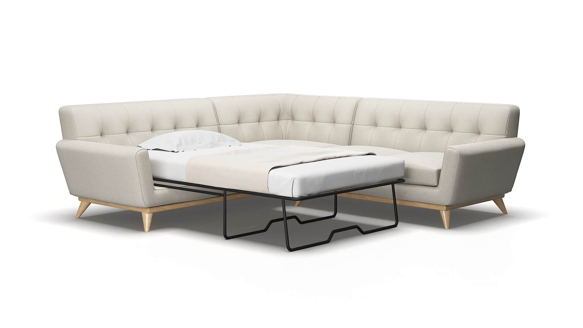 Brussels Terrain natural Sectional sleeper Espresso Legs  2