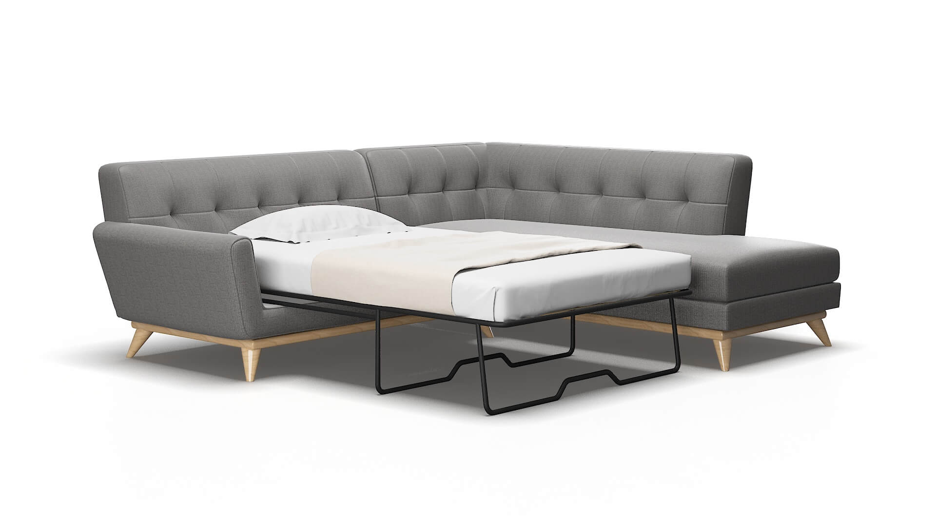 Brussels Terrain Oatmeal Panel Sleeper Espresso legs 2