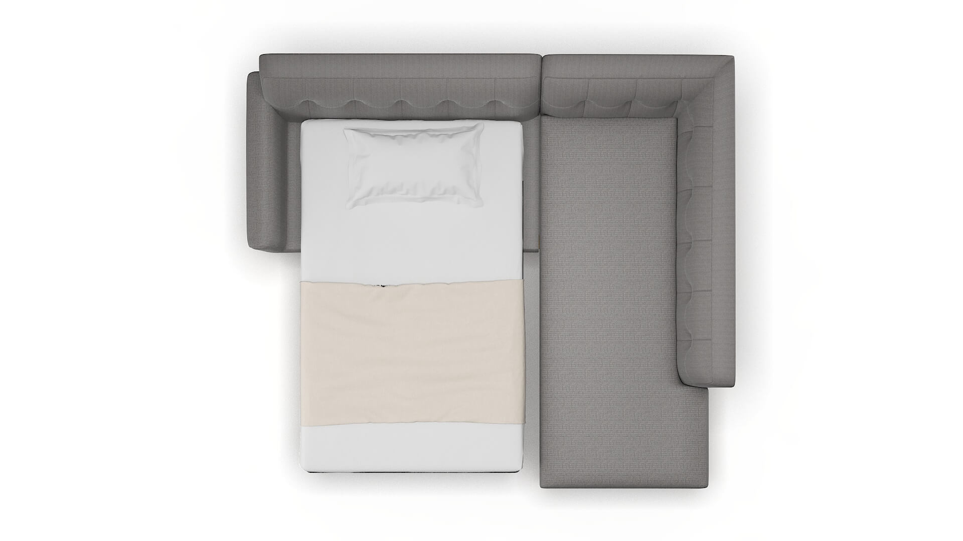 Brussels Terrain Oatmeal Panel Sleeper Espresso legs 3