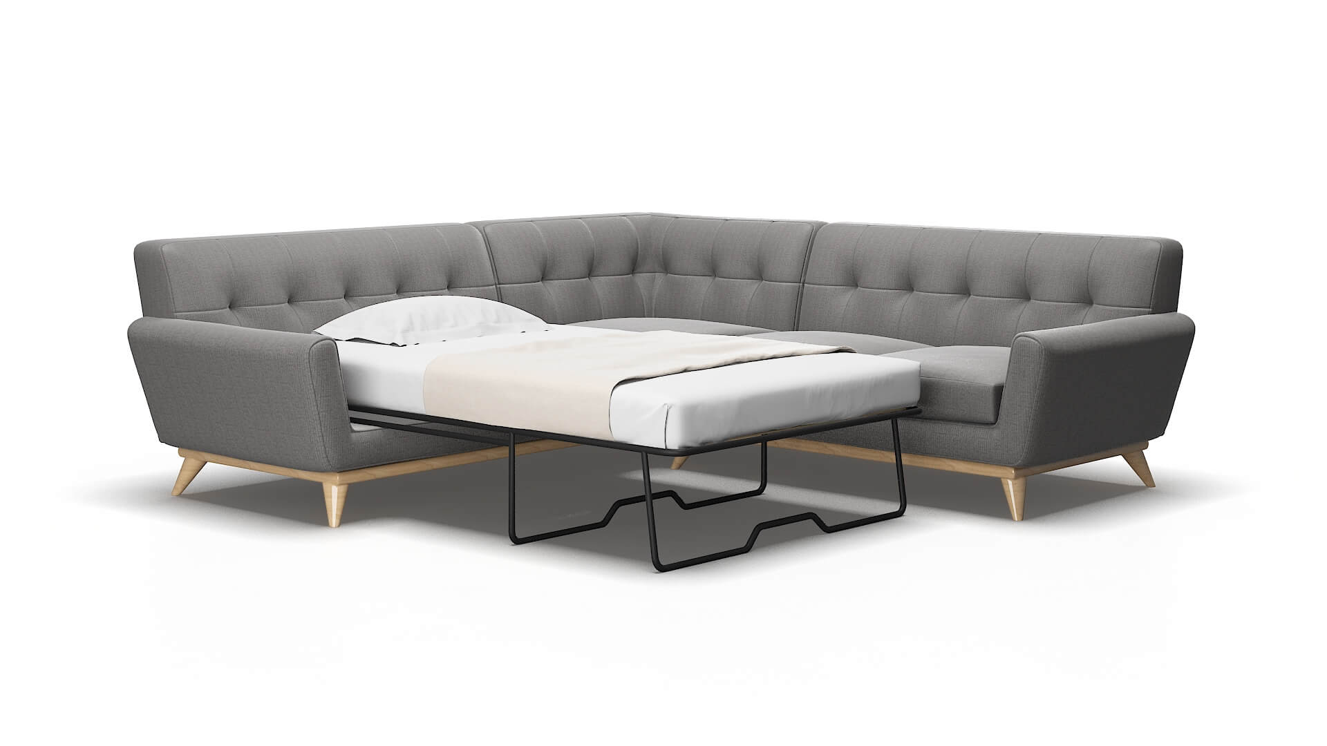 Brussels Terrain oatmeal Sectional sleeper Espresso Legs  2