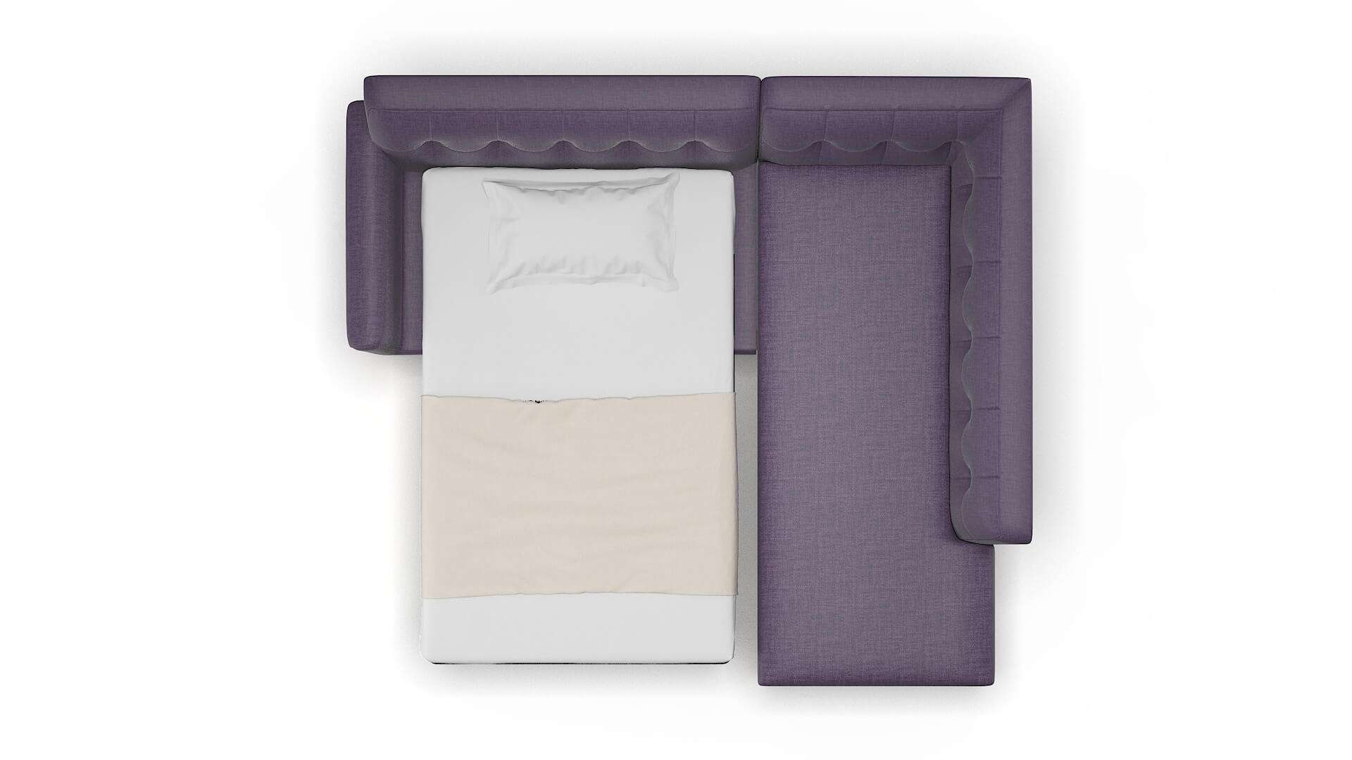 Brussels Tess Blackberry Panel Sleeper Espresso legs 3