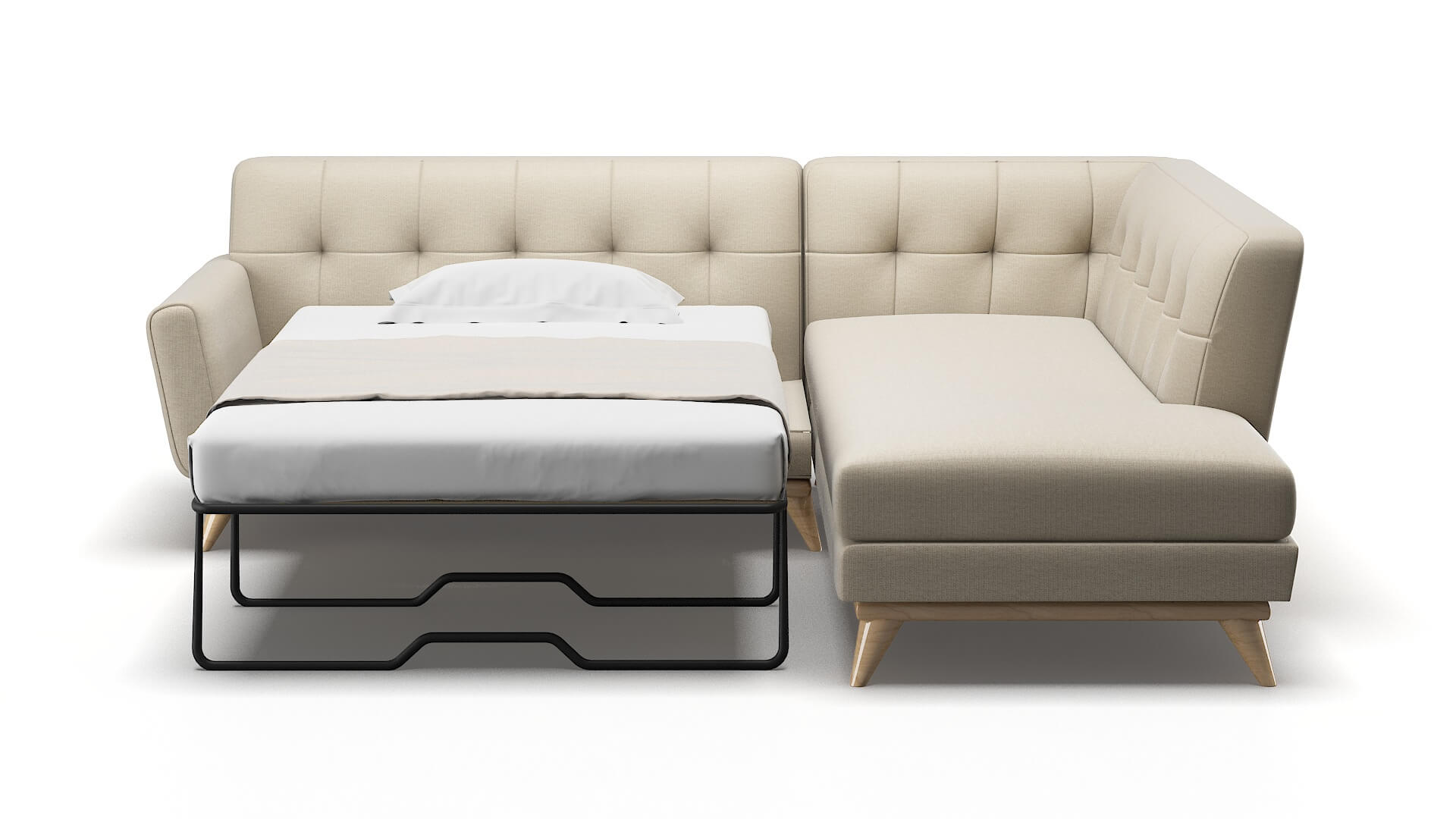 Brussels Urban_d Silver Panel Sleeper Espresso legs 1