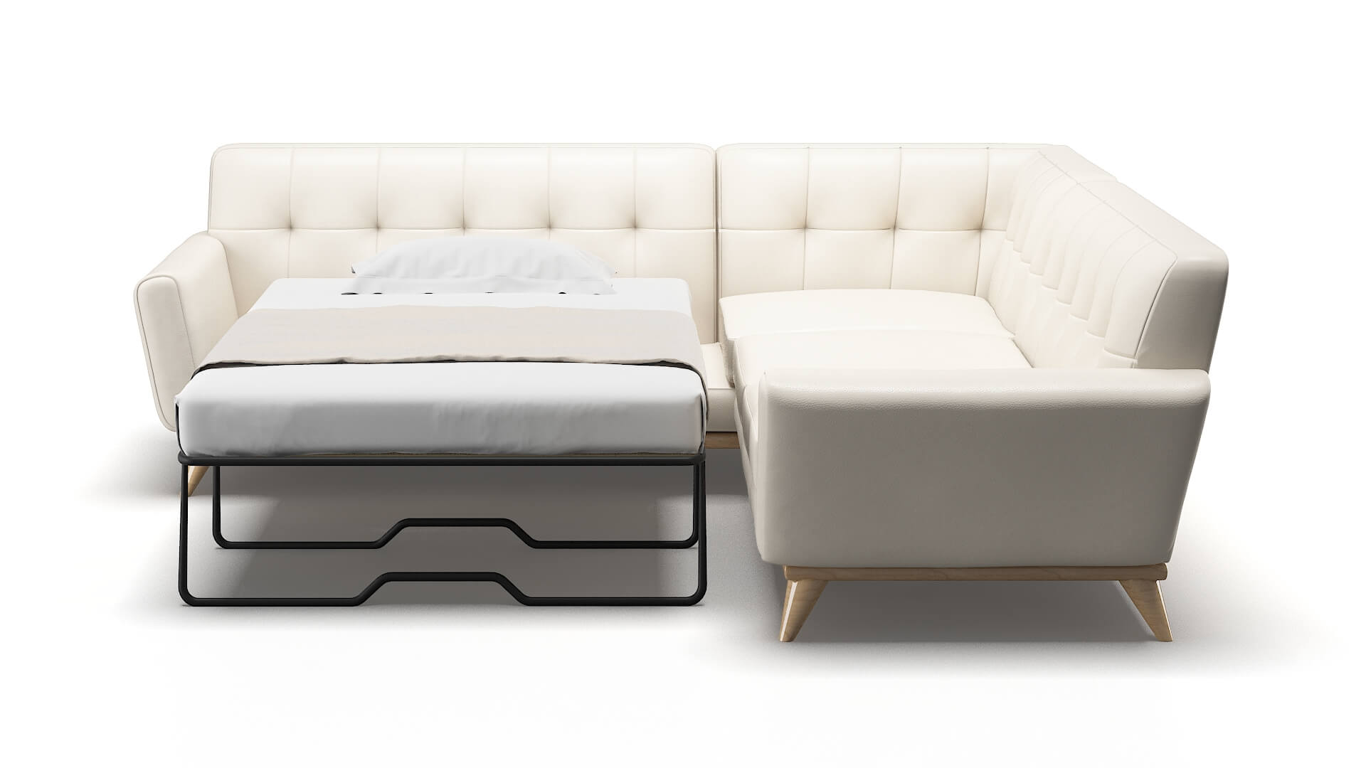 Brussels Urban_d Snow Sectional Sleeper Espresso legs 1
