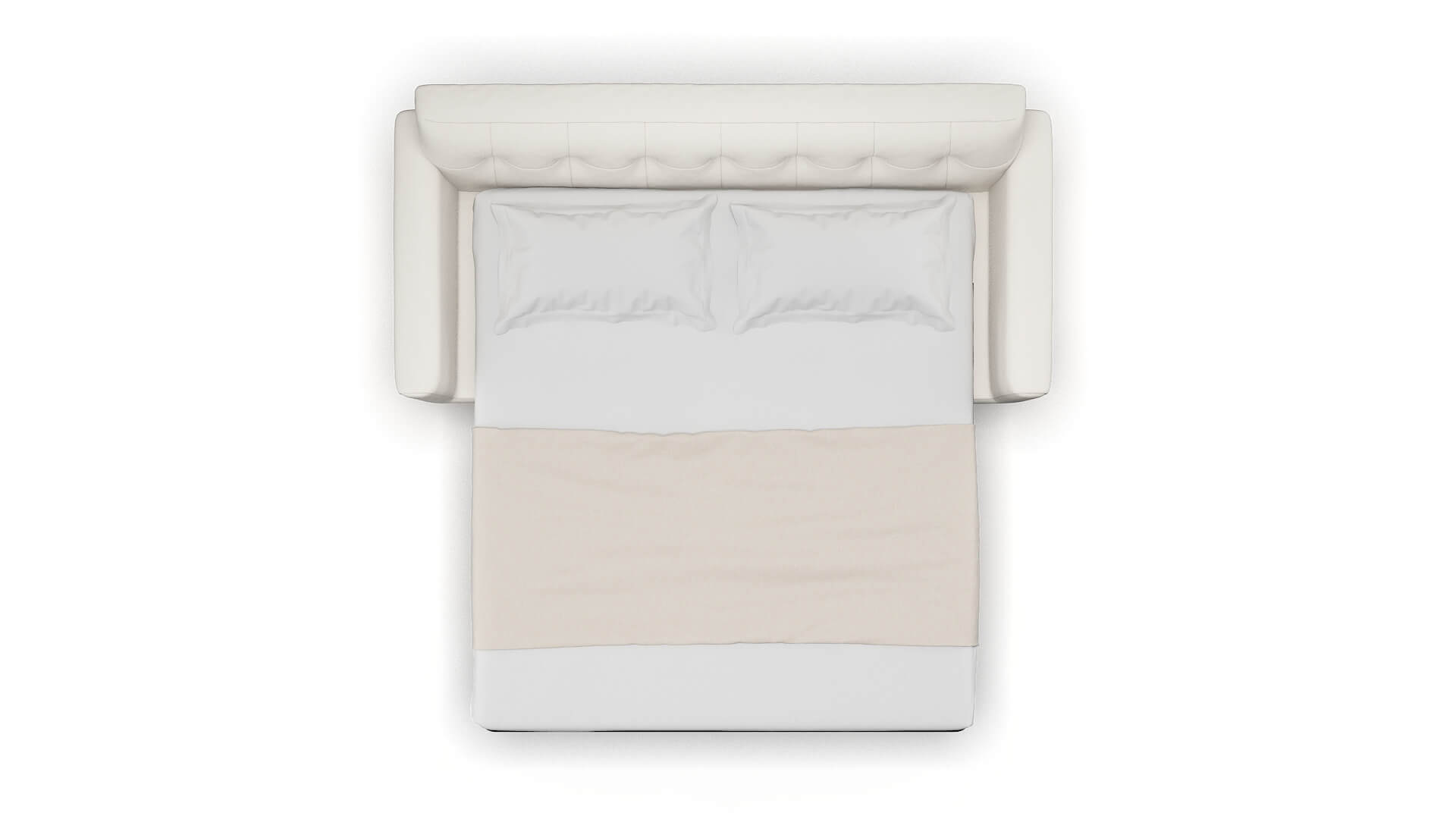 Brussels Venice Eggshell Sofa Sleeper Espresso legs 3