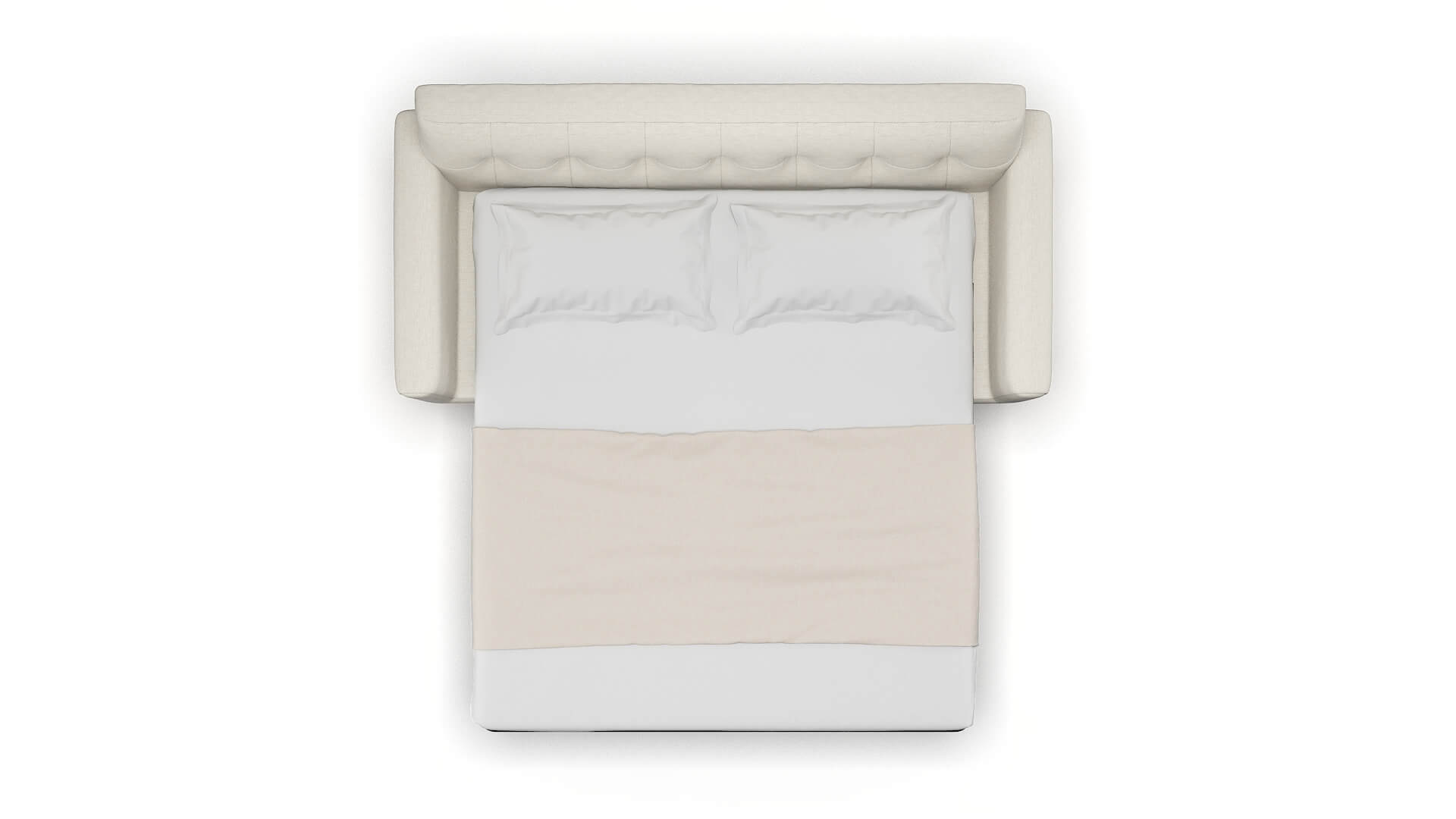 Brussels Venus Cream Sofa Sleeper Espresso legs 3