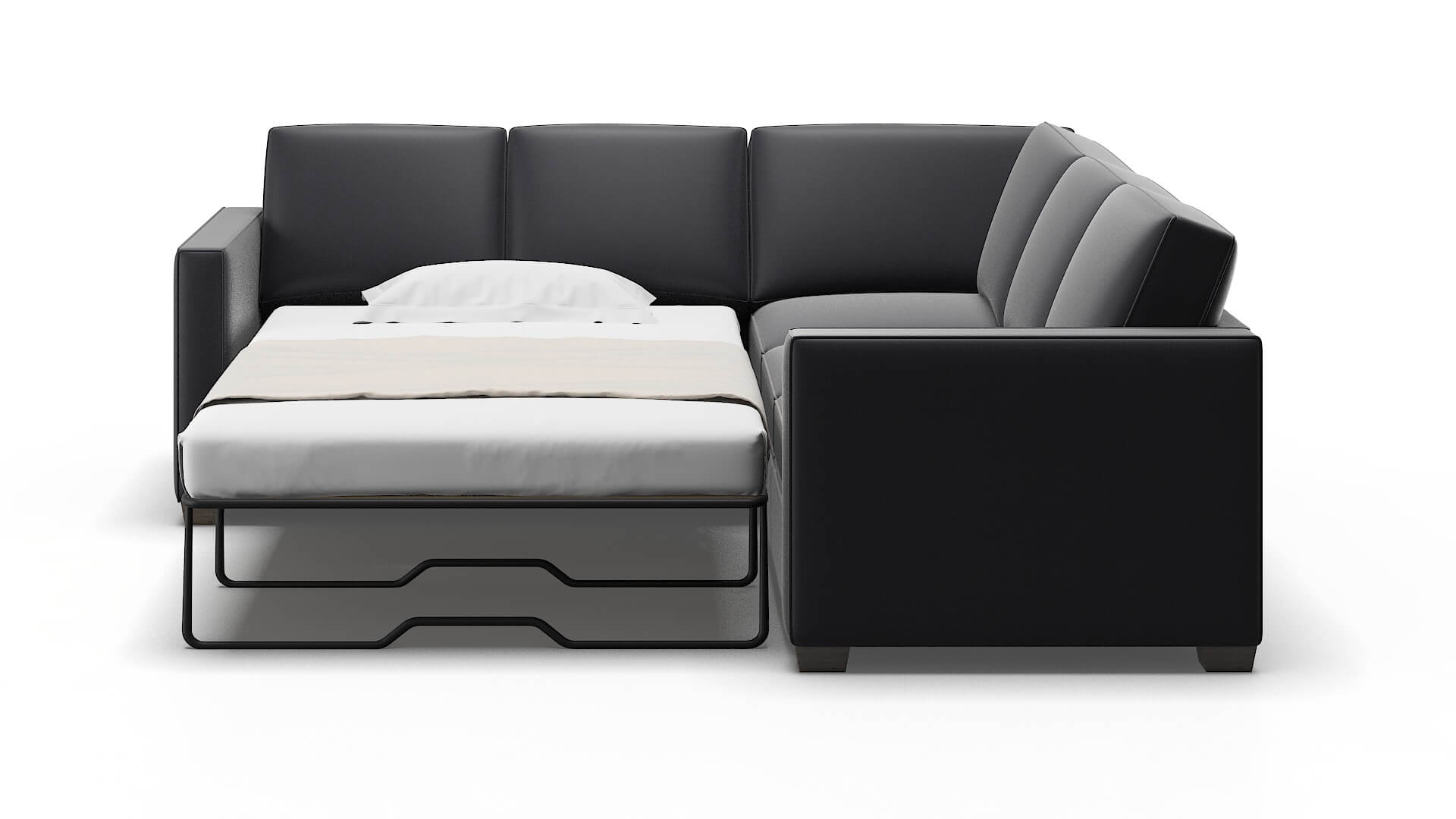 Calgary Atlas_plz Navy Sectional Sleeper Espresso legs 1