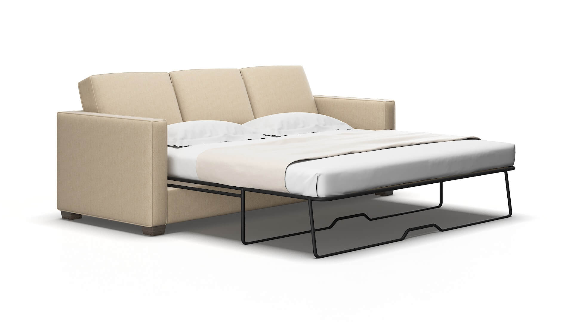 Calgary Avenger Burlap Sofa Sleeper Espresso legs 2