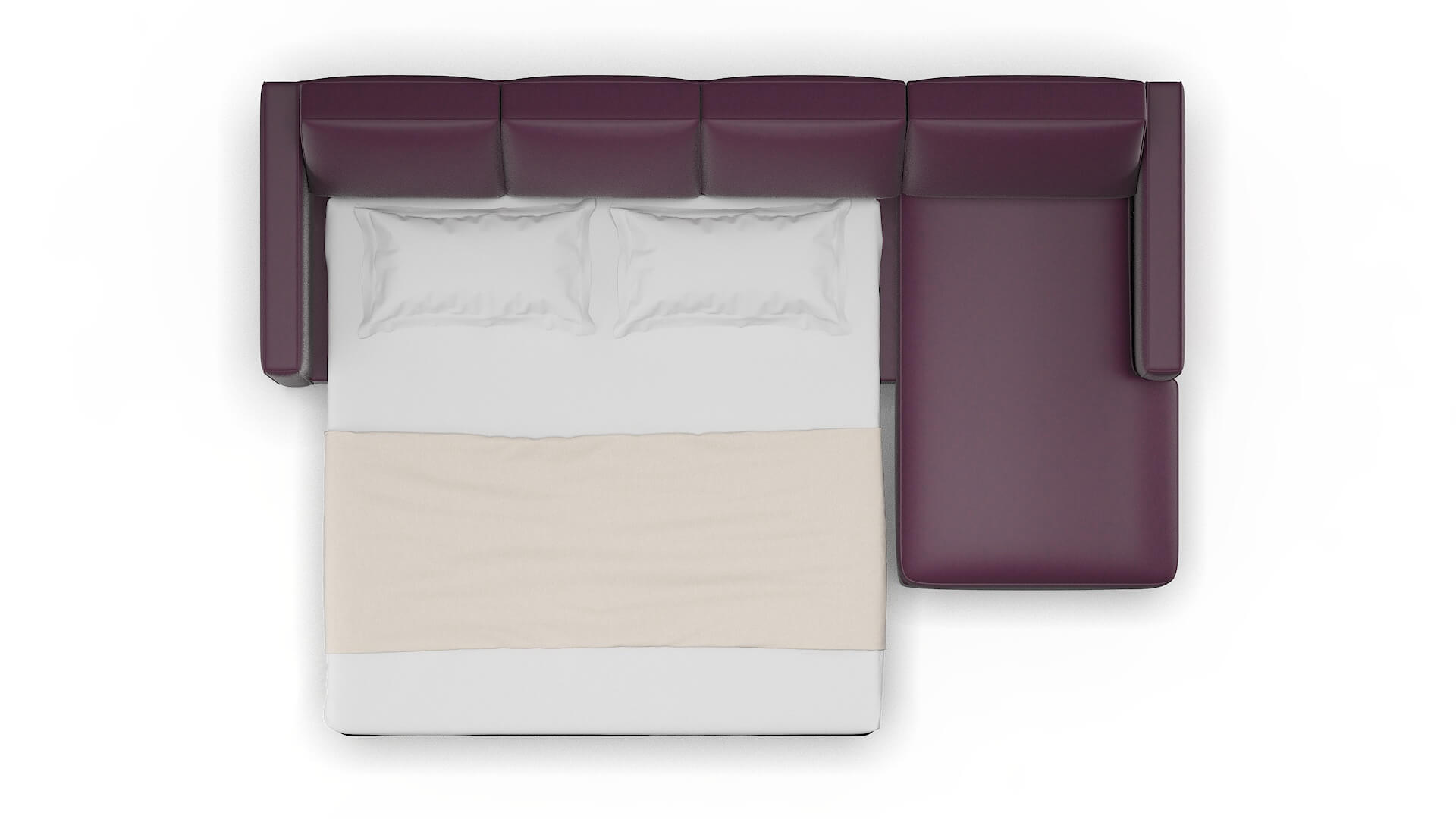 Calgary Bella Aubergine Panel Sleeper Espresso legs 3