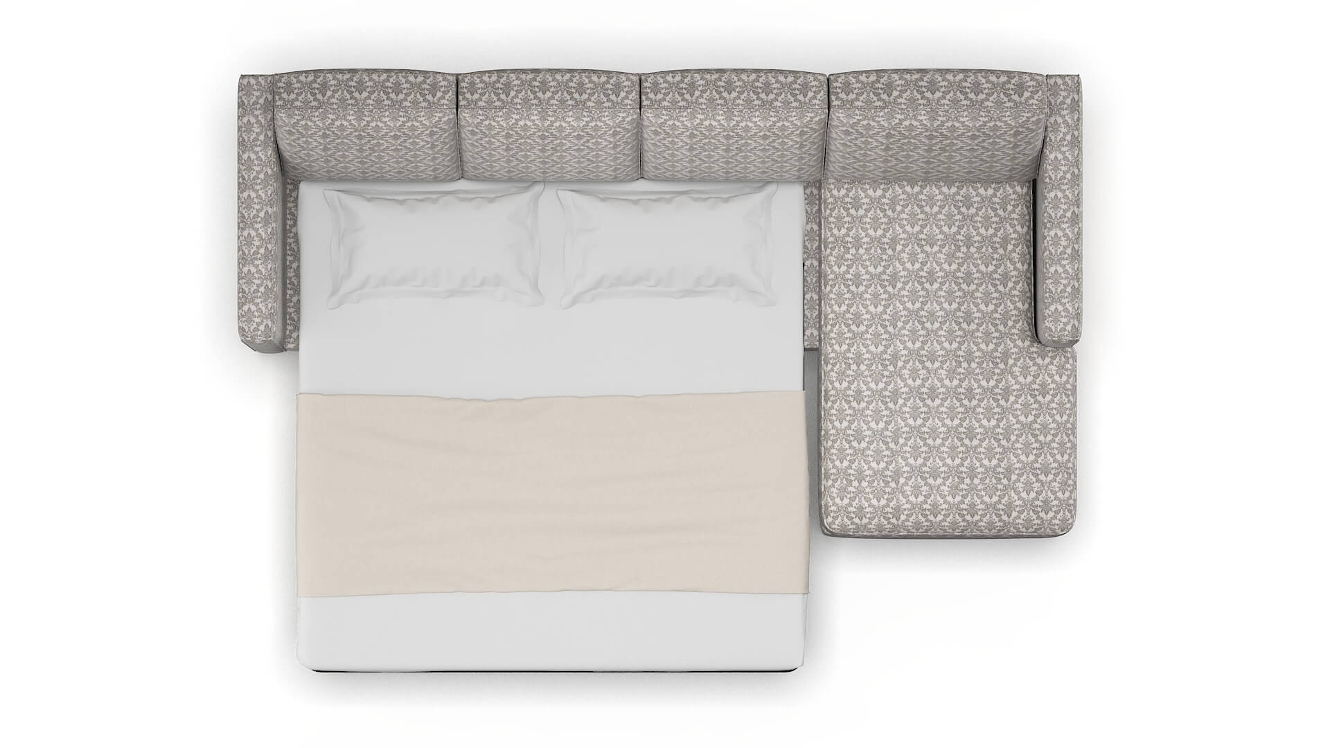 Calgary Bergamo Dove Panel Sleeper Espresso legs 3