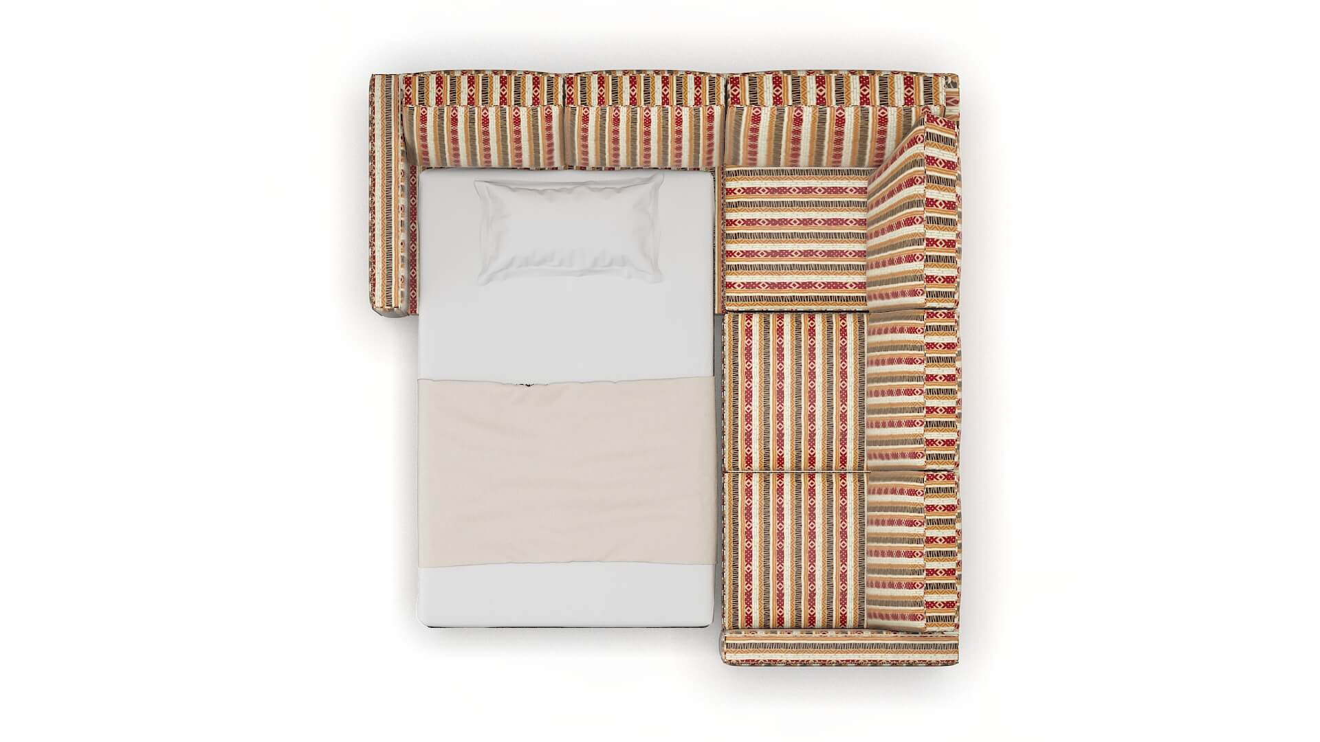 Calgary Bodhi Tango Sectional Sleeper Espresso legs 3