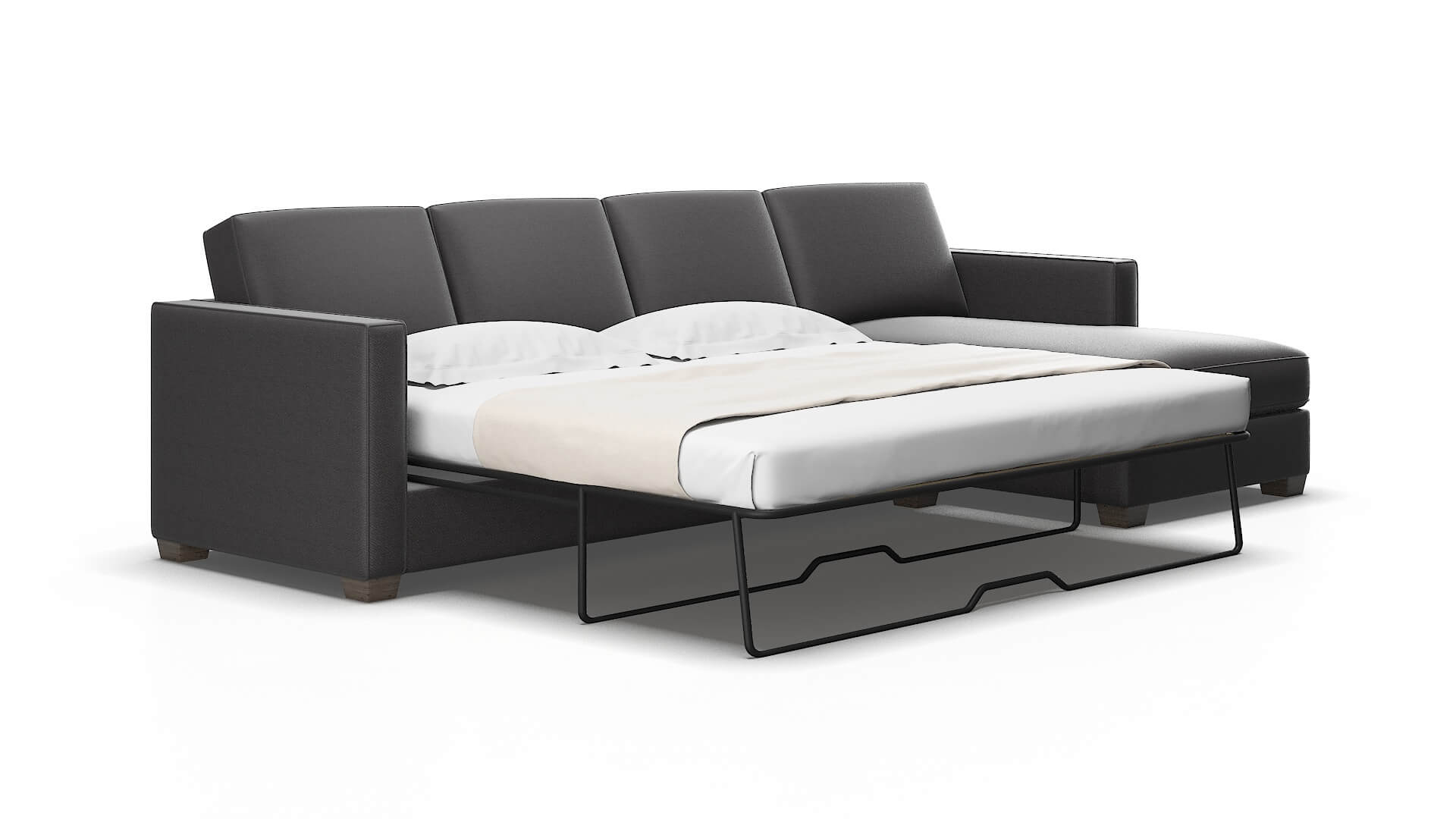 Calgary Catalina charcoal Panel sleeper Espresso Legs  2