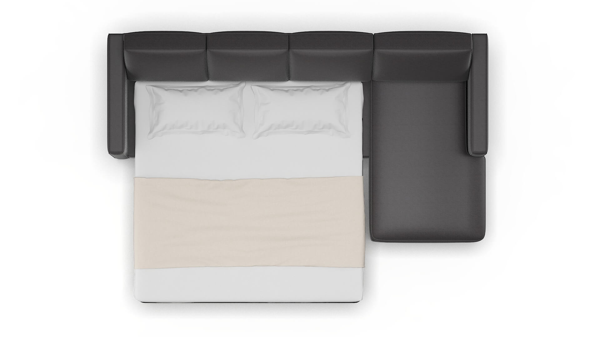 Calgary Catalina Charcoal Panel Sleeper Espresso legs 3