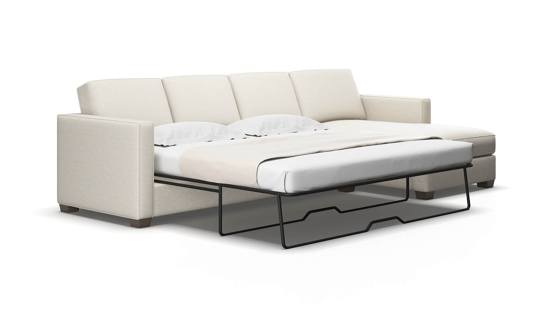 Calgary Catalina Linen Panel Sleeper espresso legs 2