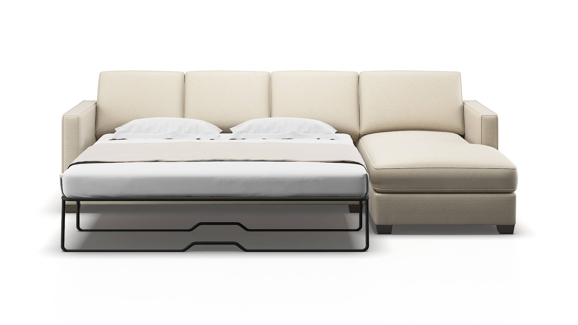 Calgary Chance Sand Panel Sleeper Espresso legs 1