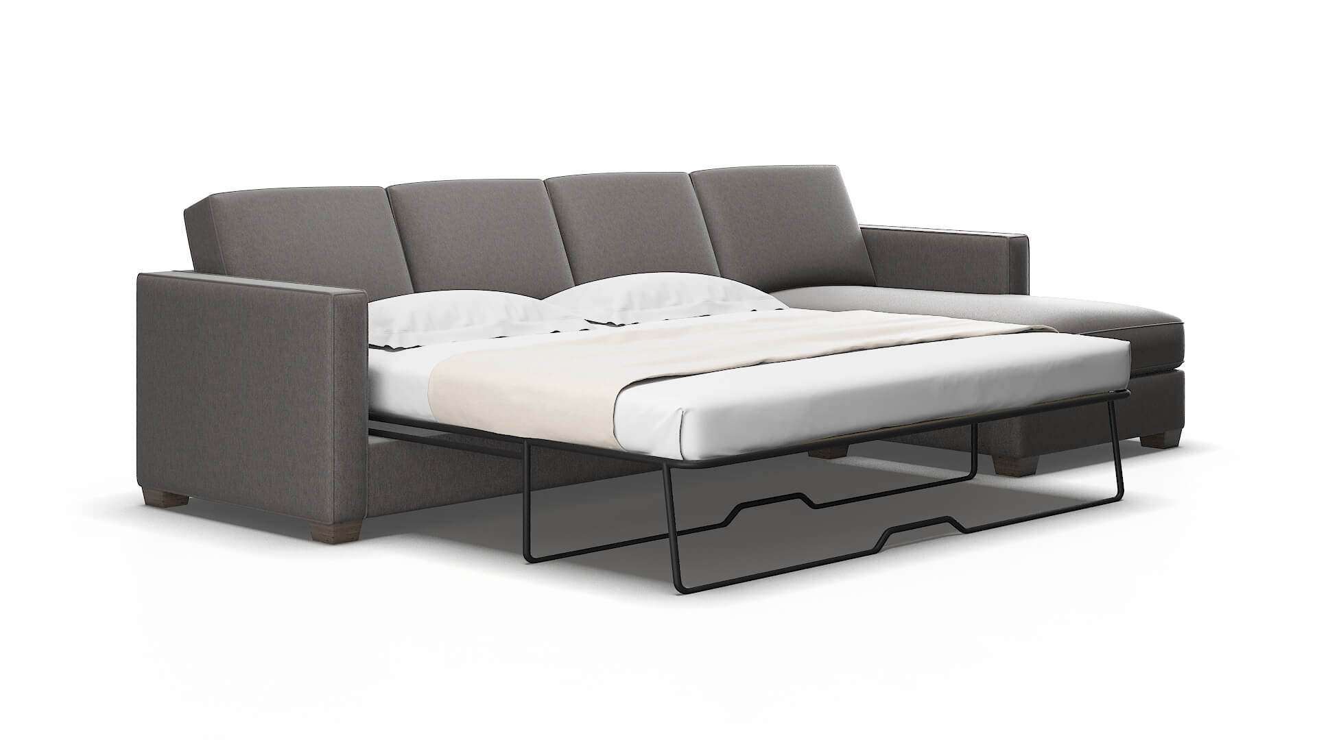 Calgary Cosmo charcoal Panel sleeper Espresso Legs  2