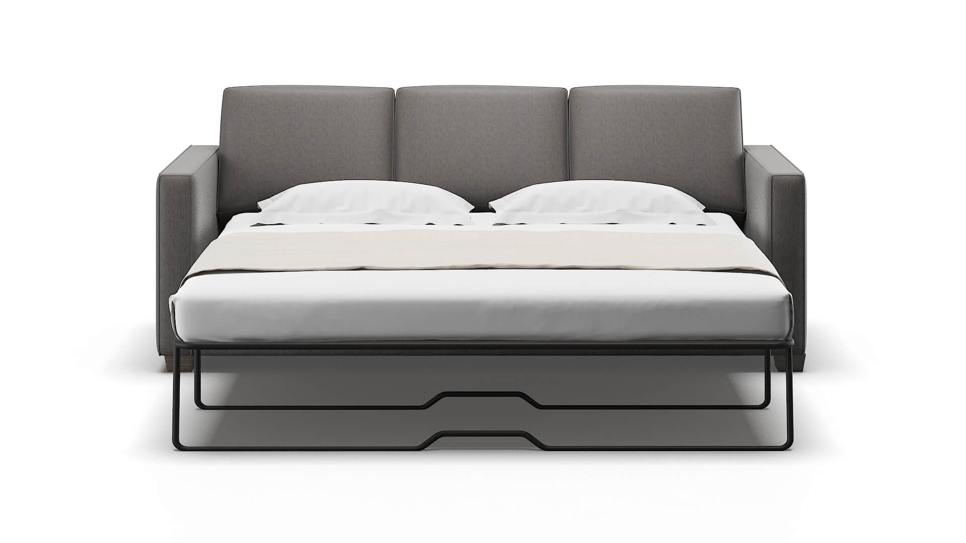 Calgary Cosmo Charcoal Sofa Sleeper Espresso legs 1