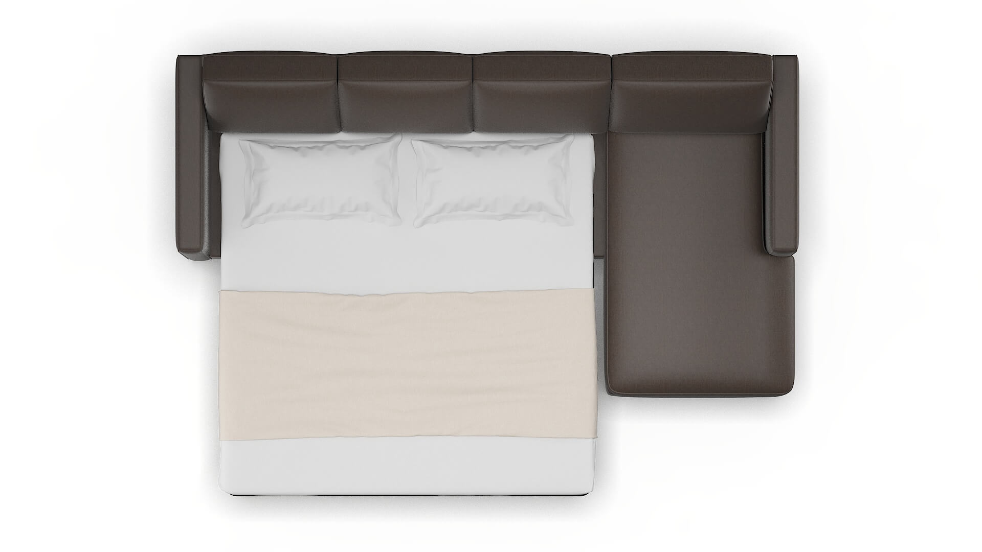 Calgary Cosmo Chocolate Panel Sleeper Espresso legs 3