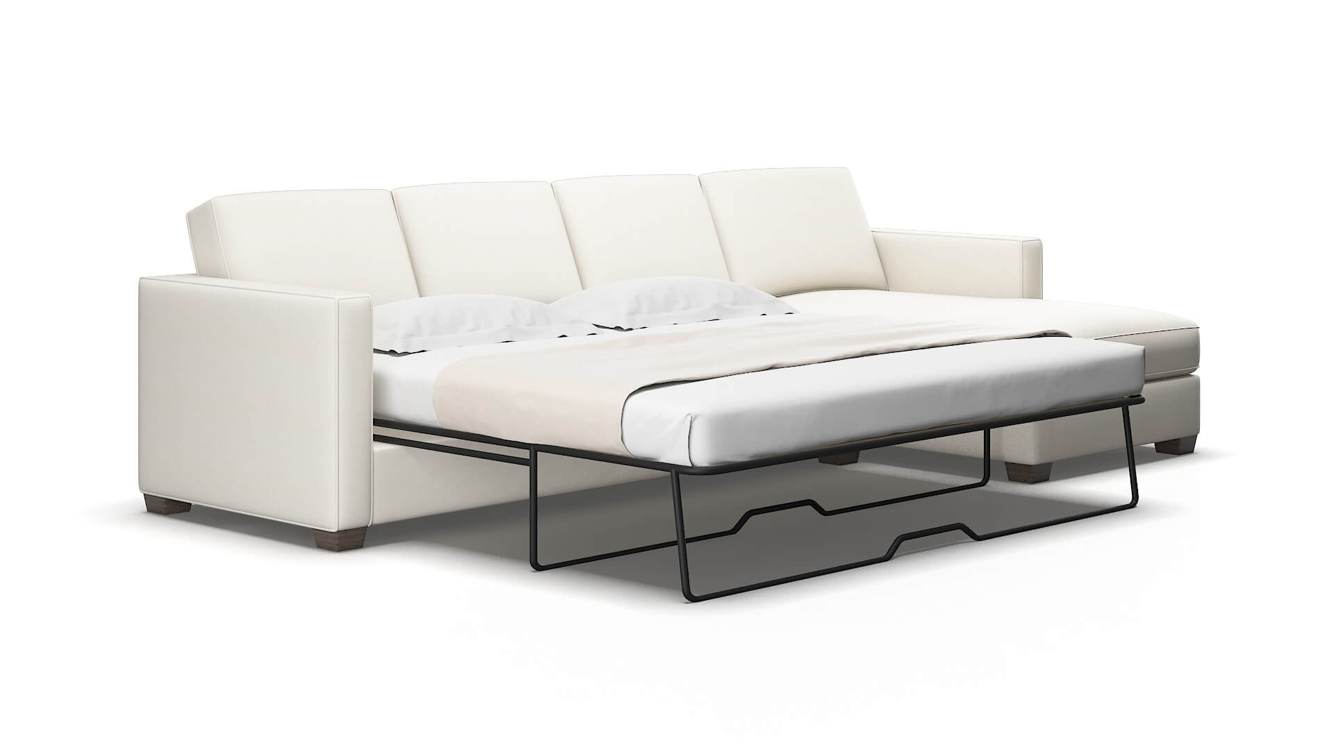 Calgary Cosmo ivory Panel sleeper Espresso Legs  2