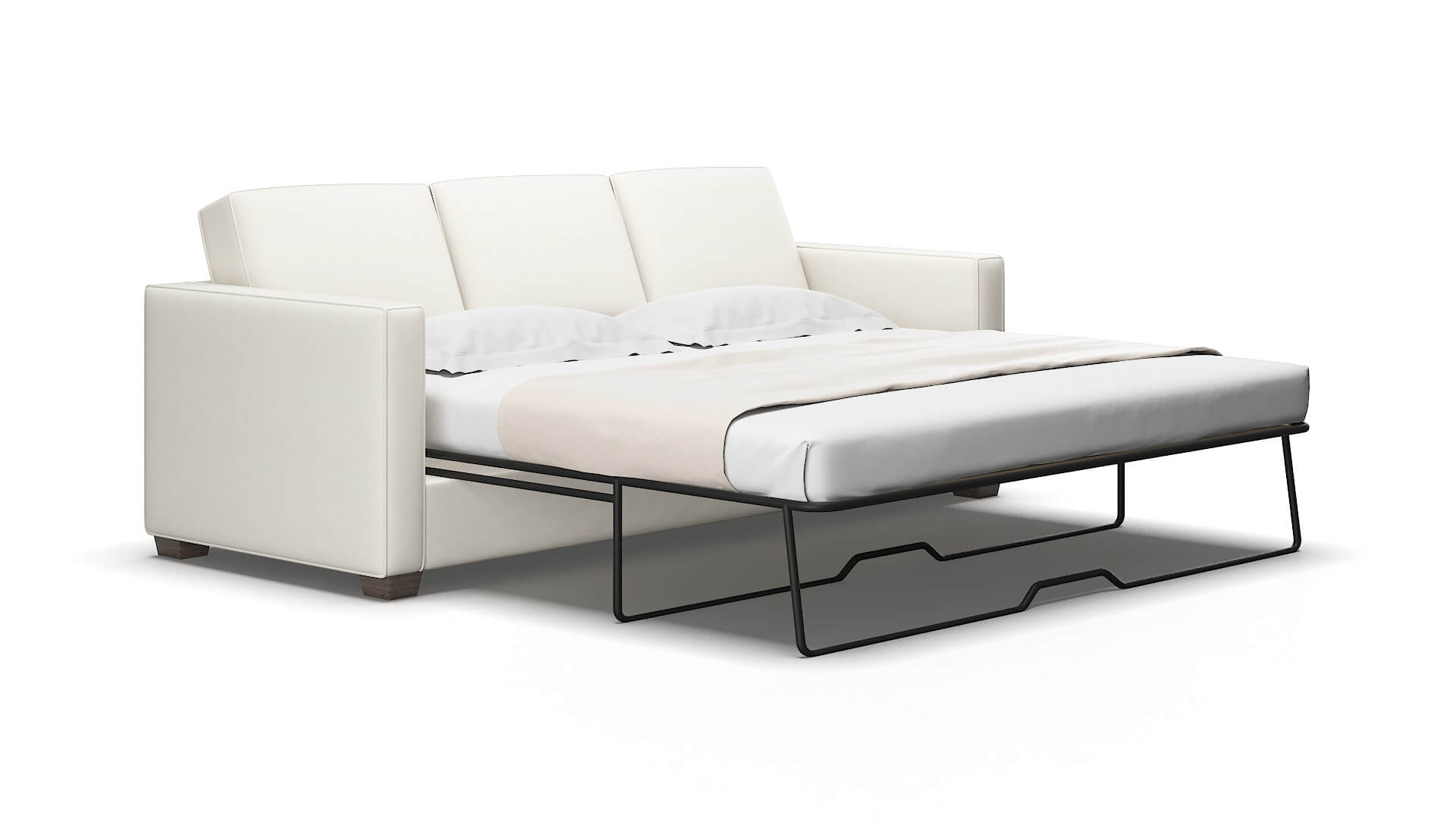 Calgary Cosmo ivory Sofa sleeper Espresso Legs  2