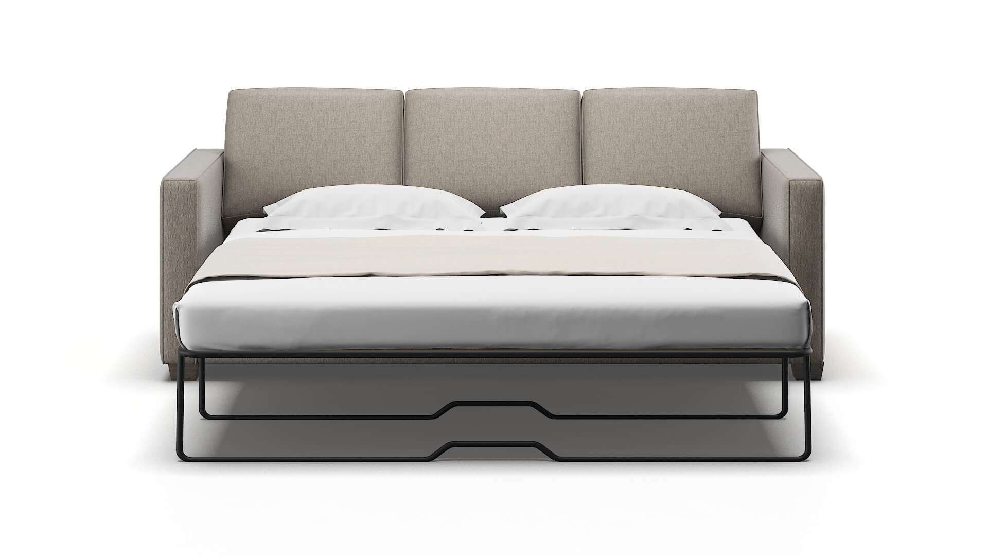 Calgary Cosmo Taupe Sofa Sleeper Espresso legs 1