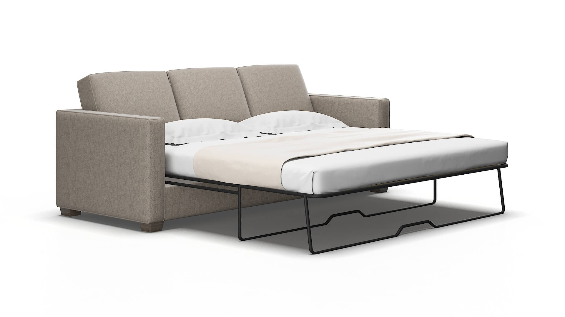 Calgary Cosmo Taupe Sofa Sleeper Espresso legs 2
