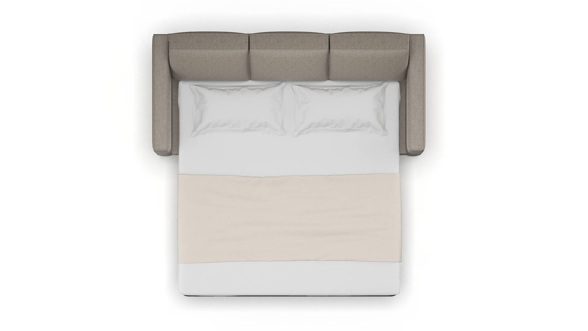 Calgary Cosmo Taupe Sofa Sleeper Espresso legs 3