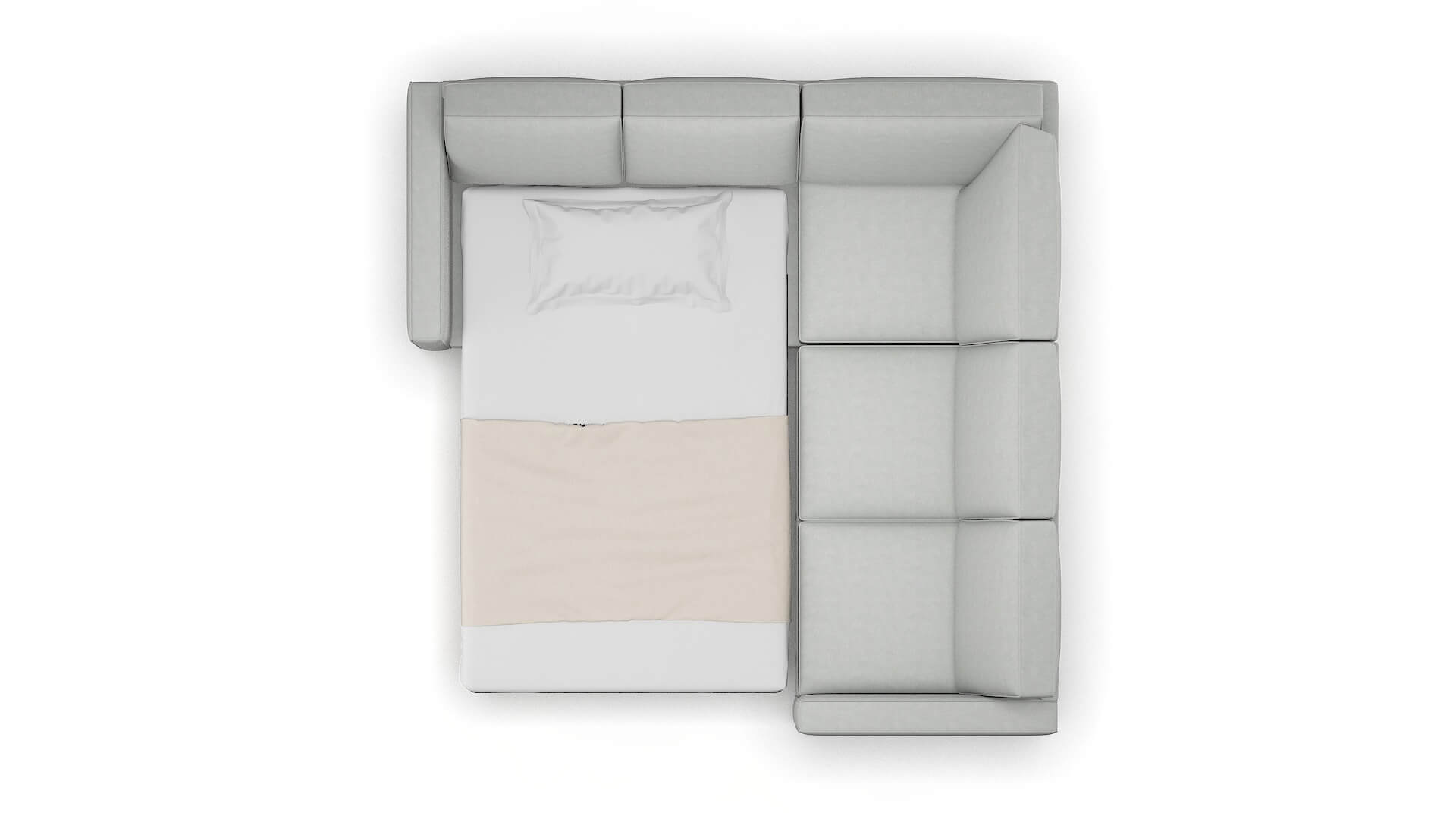 Calgary Dawson Platinum Sectional Sleeper Espresso legs 3