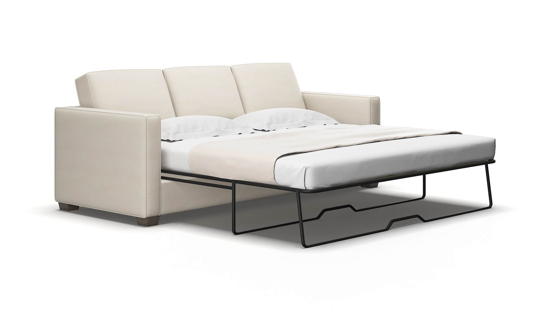 Calgary Dawson sand Sofa sleeper Espresso Legs  2