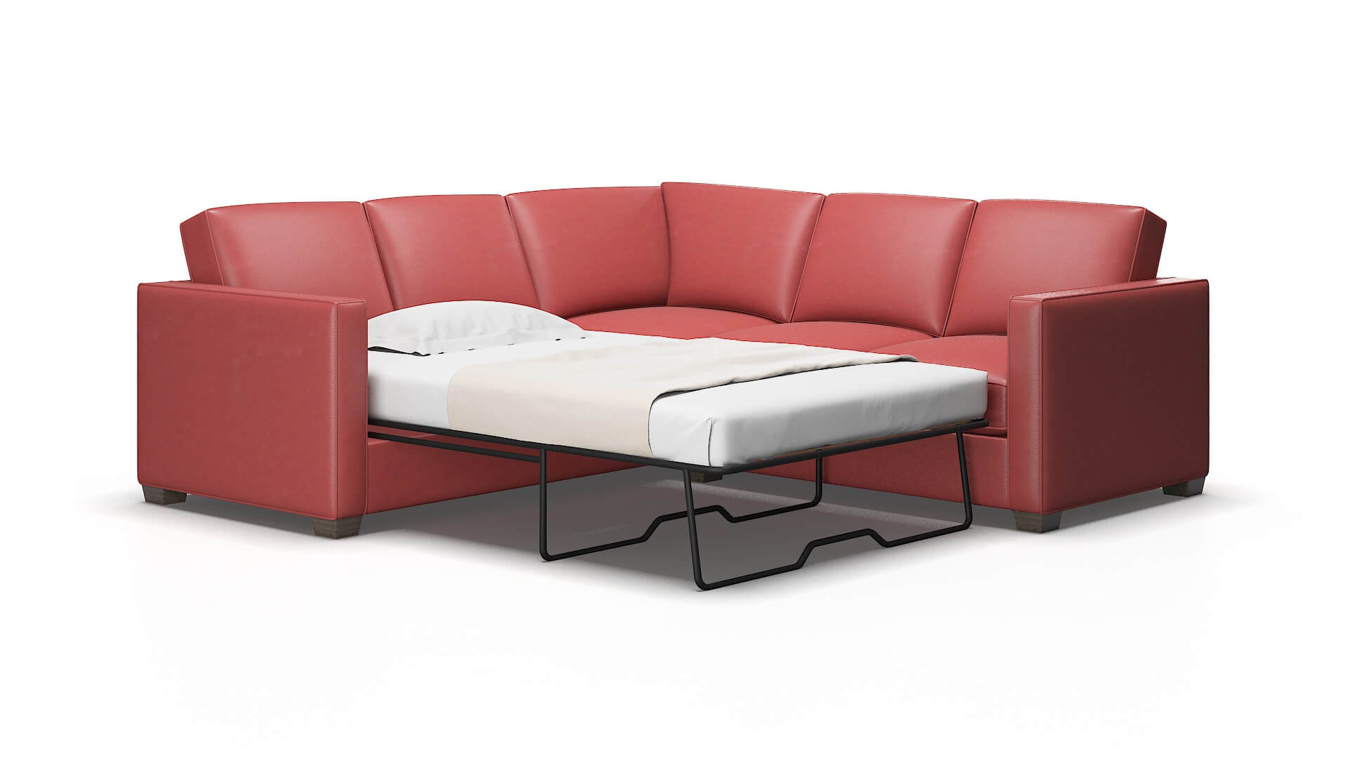 Calgary Dillion Cordovan Sectional Sleeper Espresso legs 2
