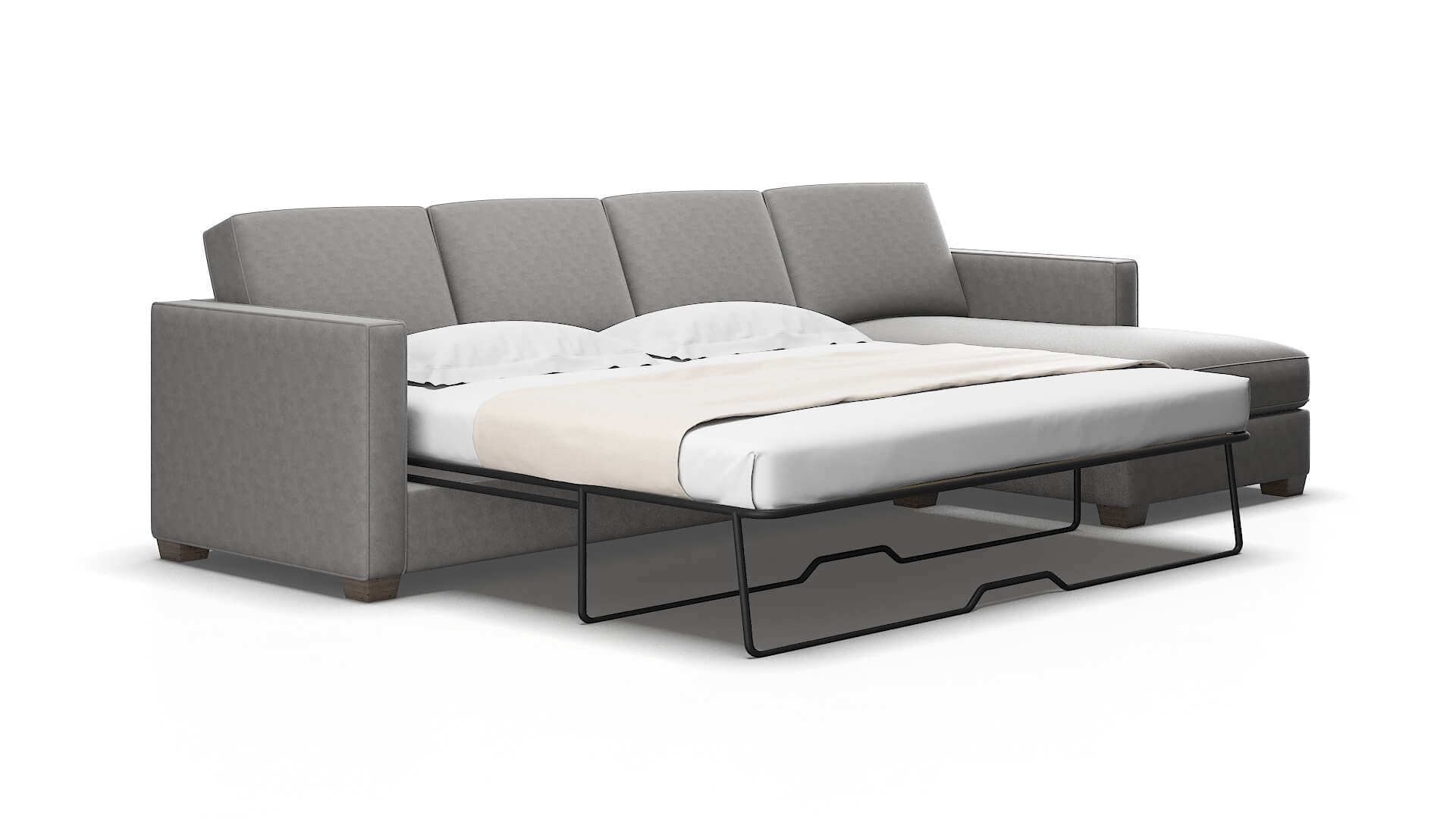 Calgary Dream_d charcoal Panel sleeper Espresso Legs  2