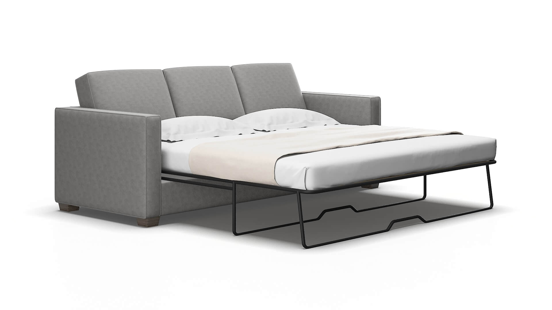 Calgary Dream_d charcoal Sofa sleeper Espresso Legs  2