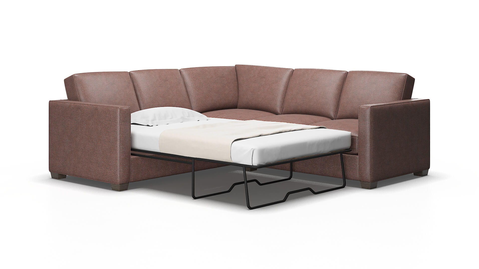 Calgary Ford brown Sectional sleeper Espresso Legs  2