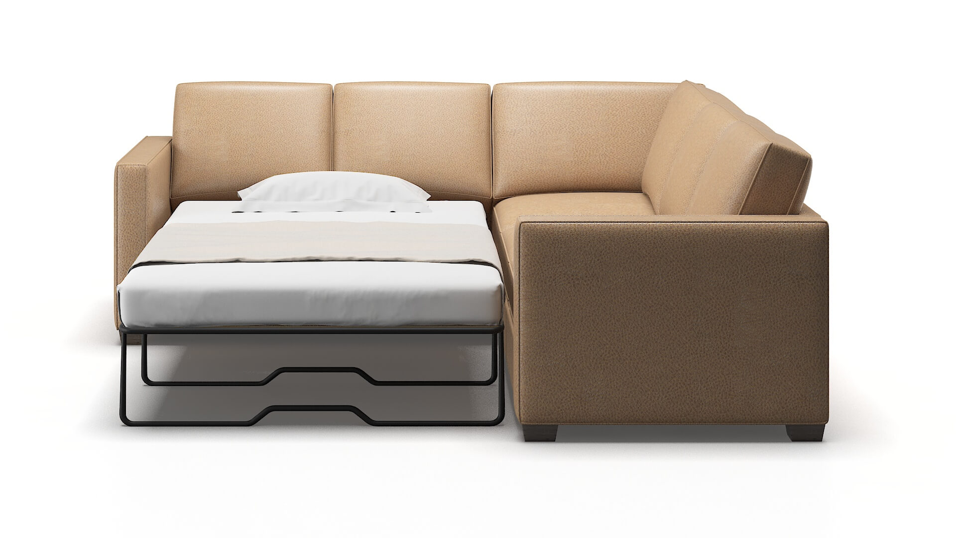 Calgary Ford Dune Sectional Sleeper Espresso legs 1