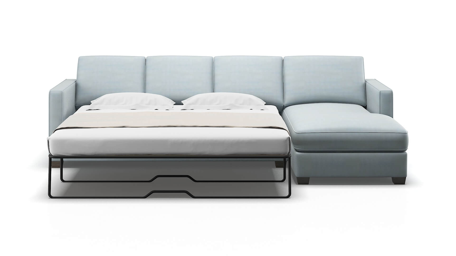 Calgary Hathaway Aqua Panel Sleeper Espresso legs 1