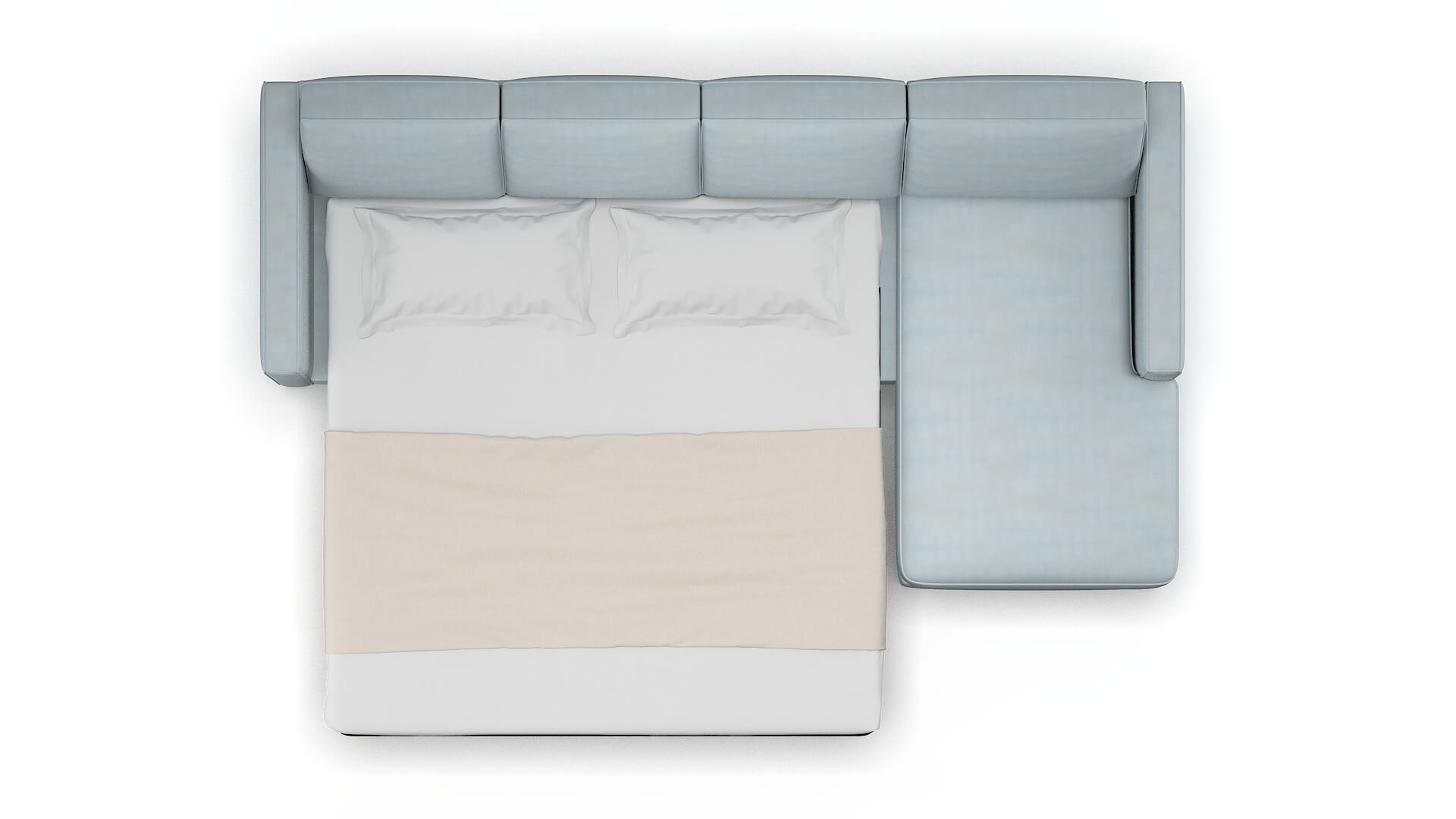 Calgary Hathaway Aqua Panel Sleeper Espresso legs 3