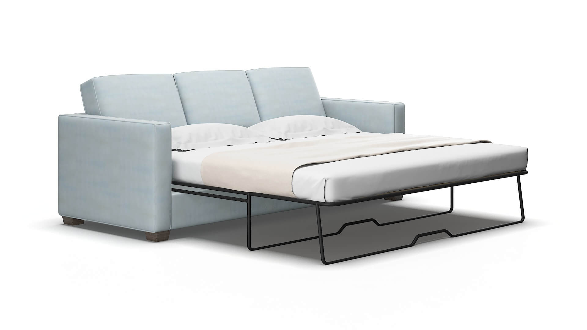 Calgary Hathaway aqua Sofa sleeper Espresso Legs  2