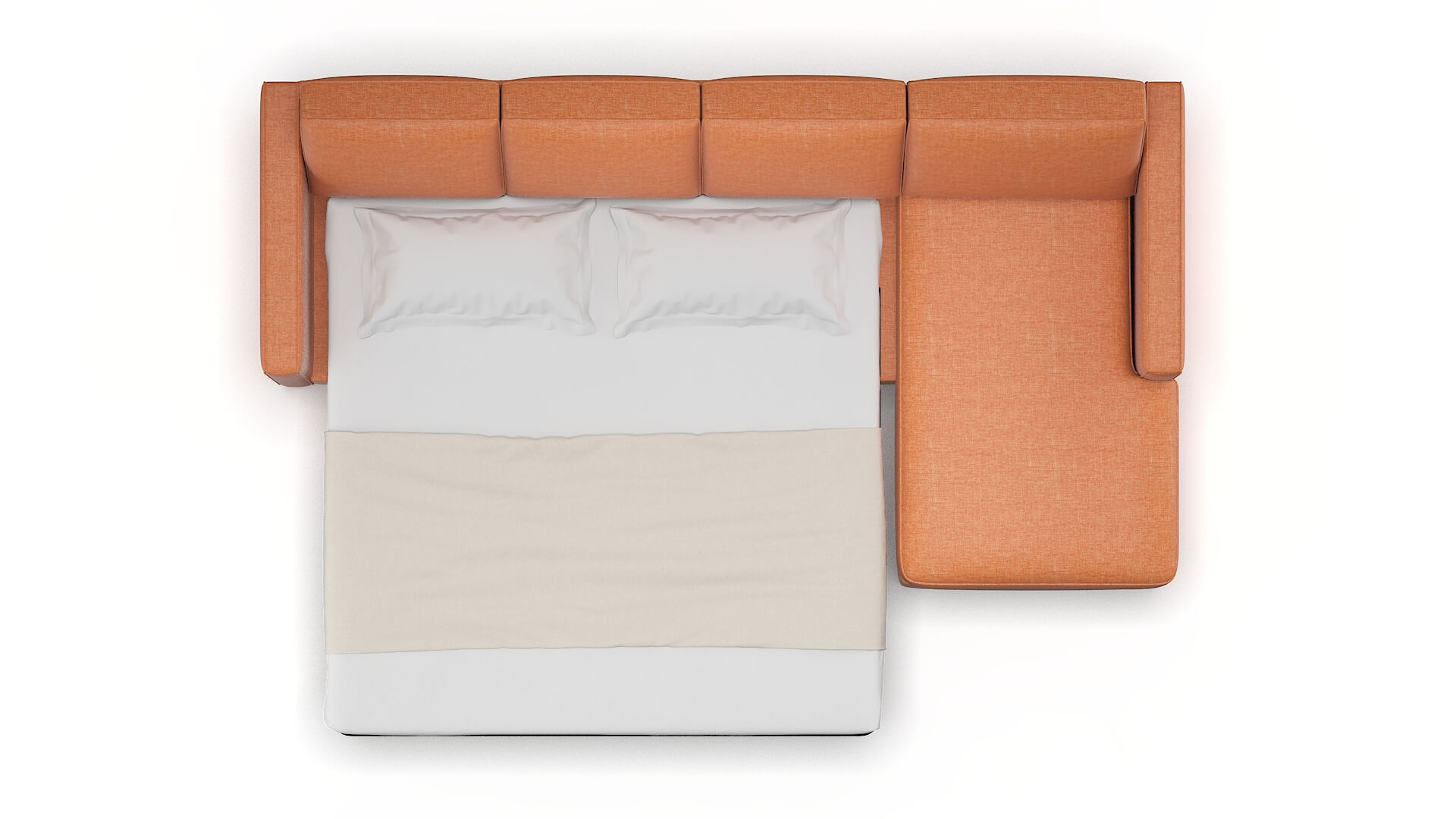 Calgary Hepburn Appricot Panel Sleeper Espresso legs 3